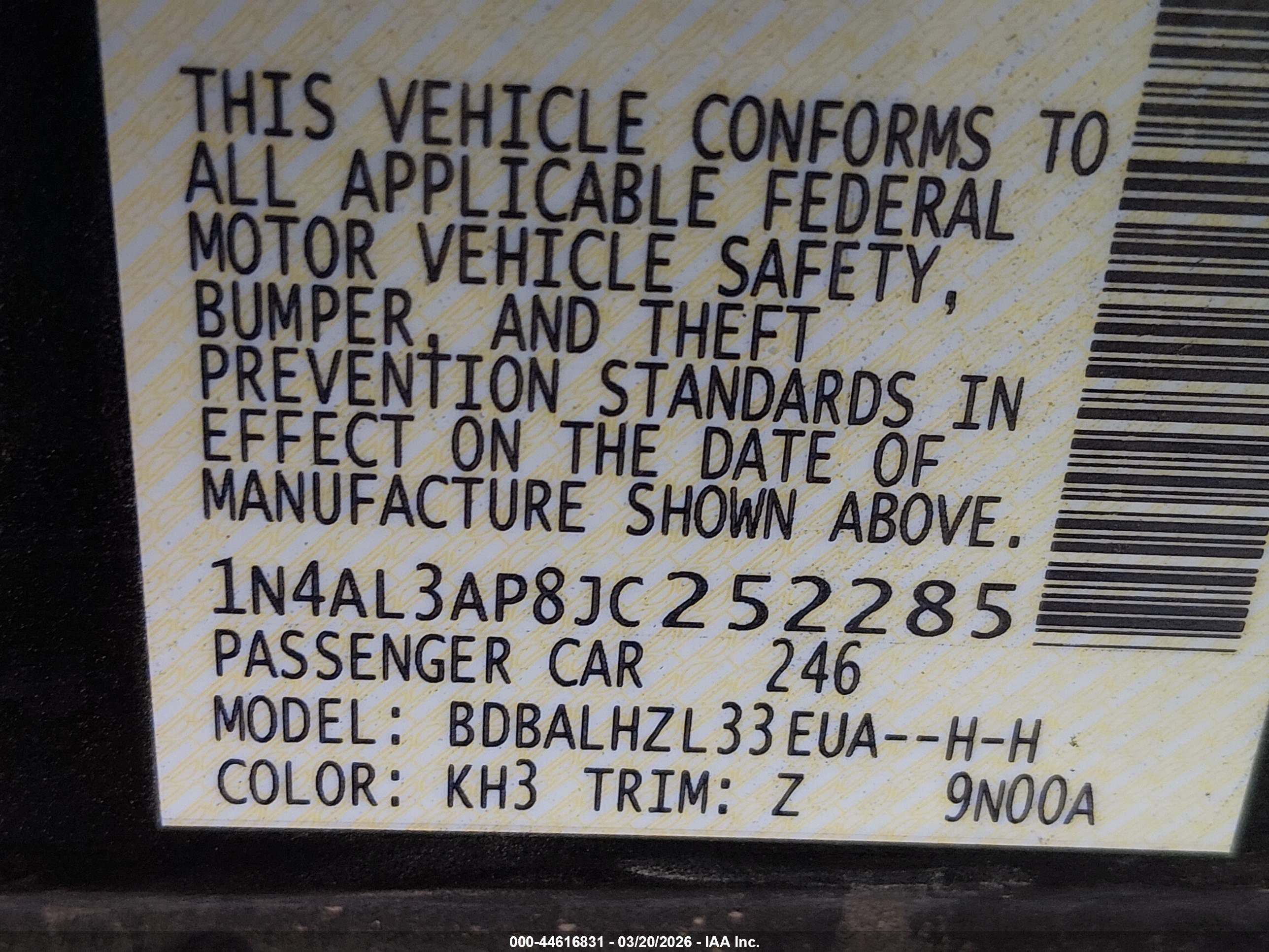 NISSAN ALTIMA image 9