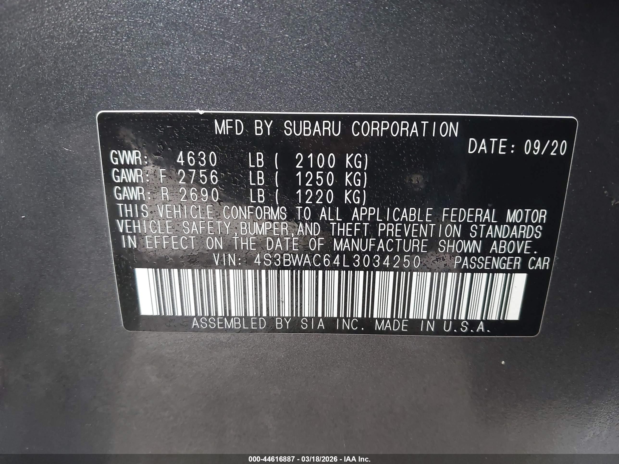 SUBARU LEGACY image 9