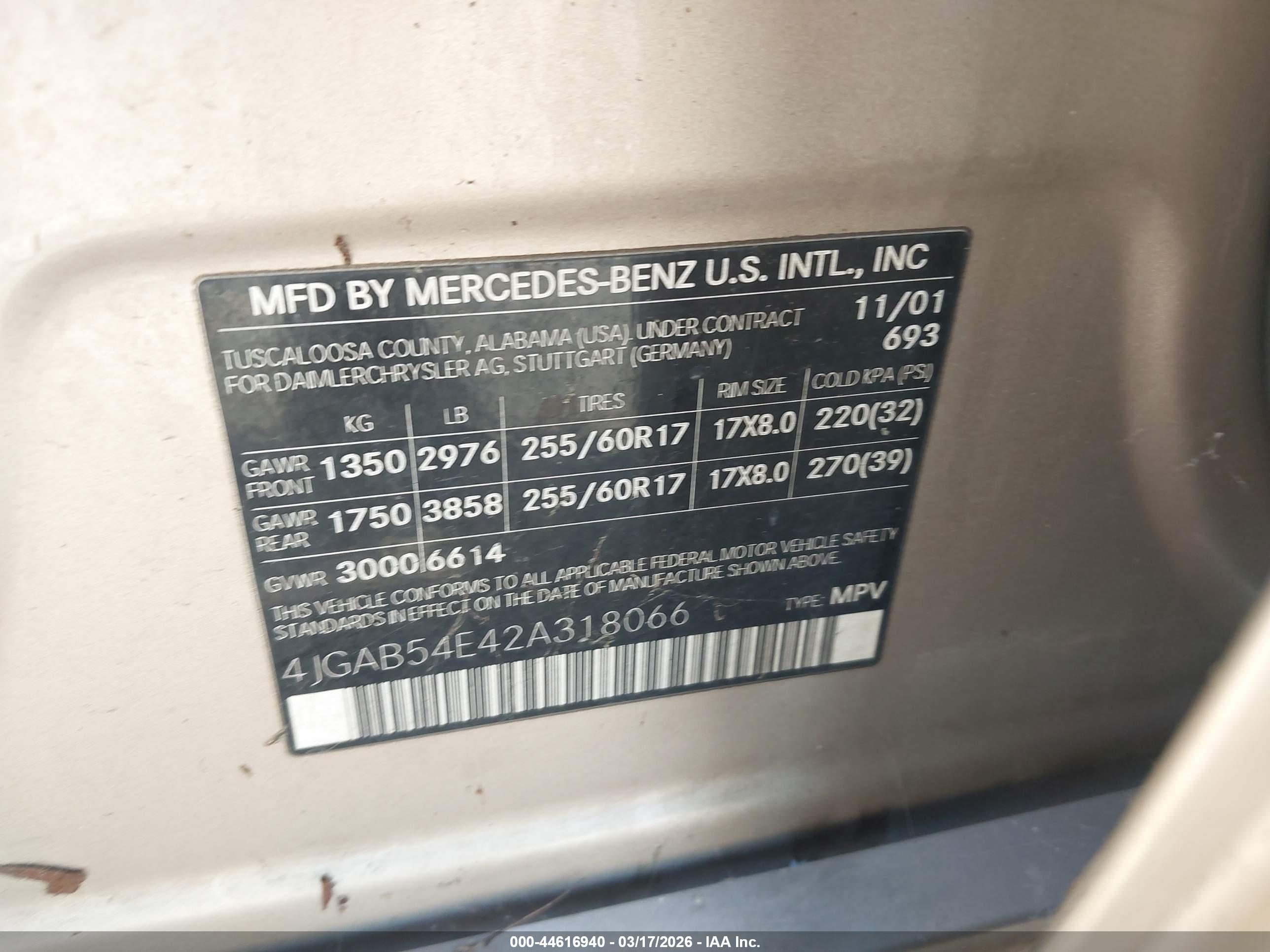 MERCEDES-BENZ ML image 9