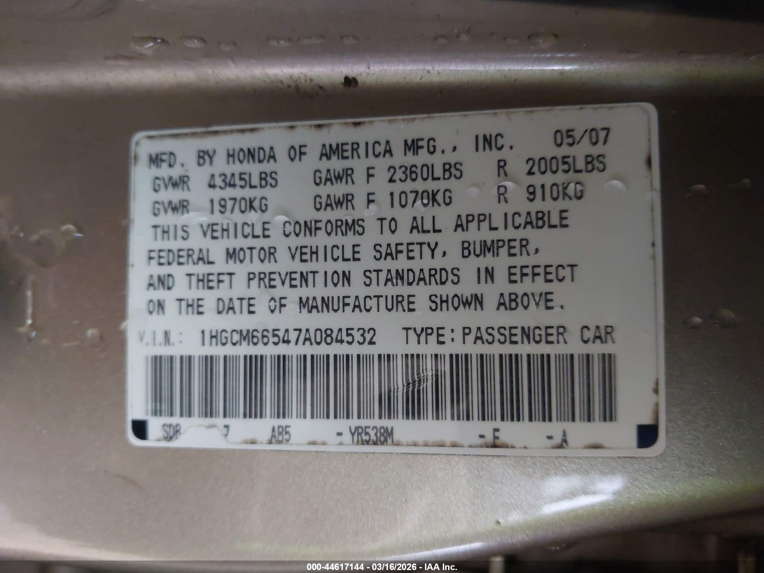 HONDA ACCORD image 9