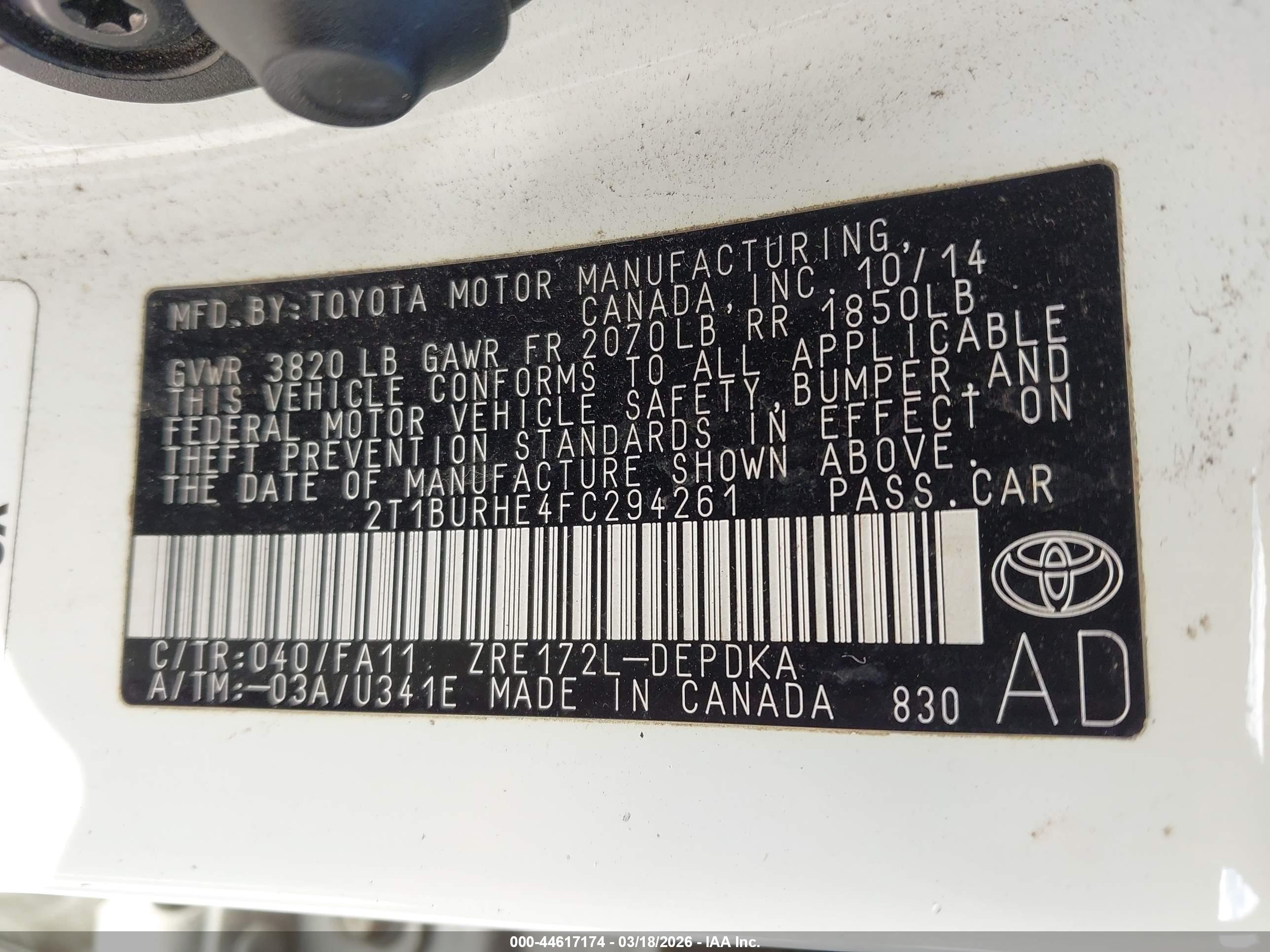 TOYOTA COROLLA image 9