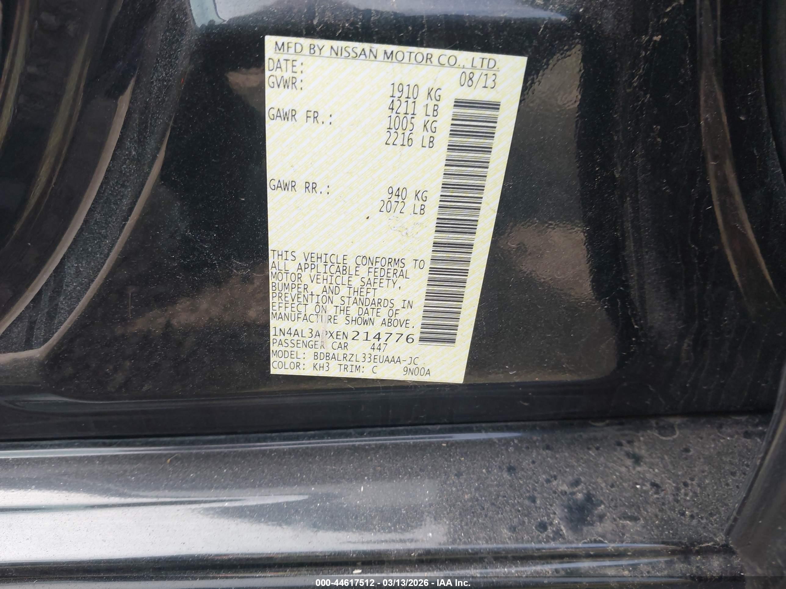 NISSAN ALTIMA image 9