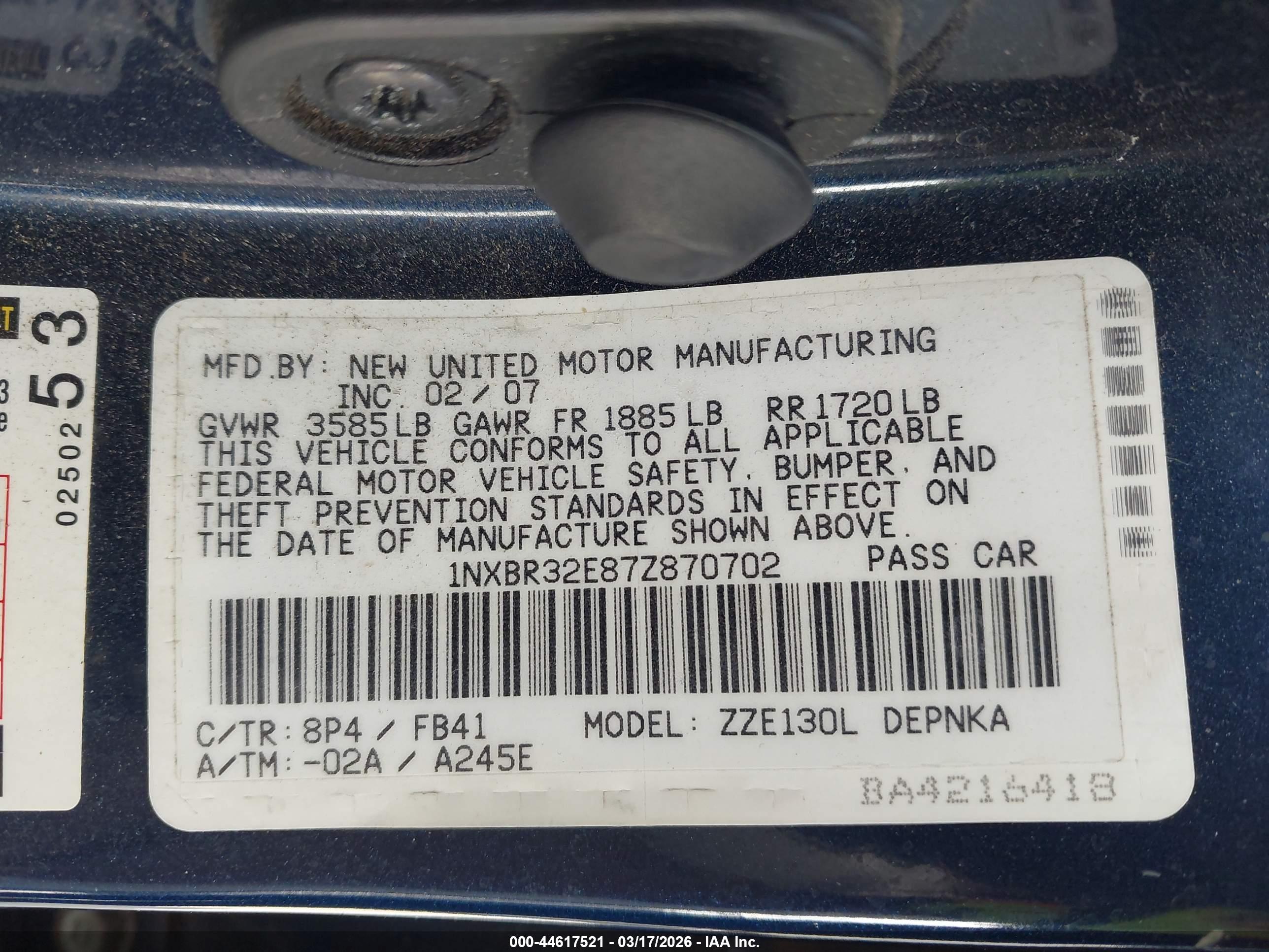 TOYOTA COROLLA image 9