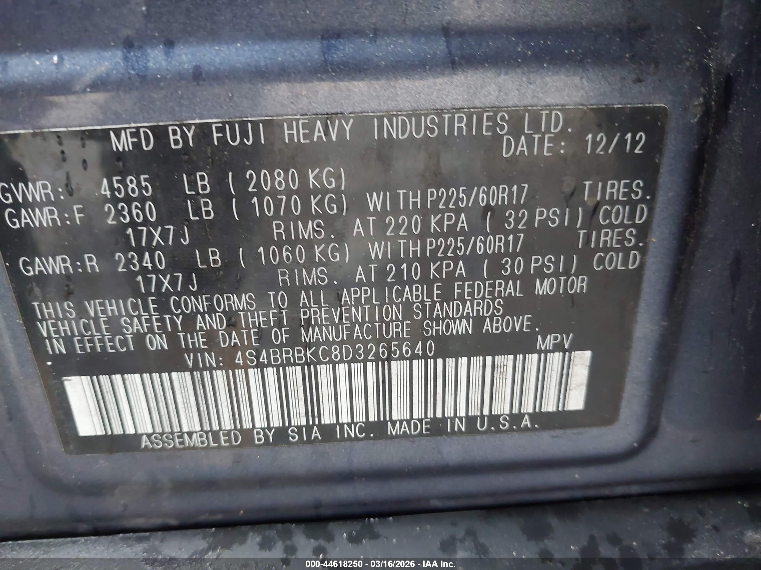 SUBARU OUTBACK image 9