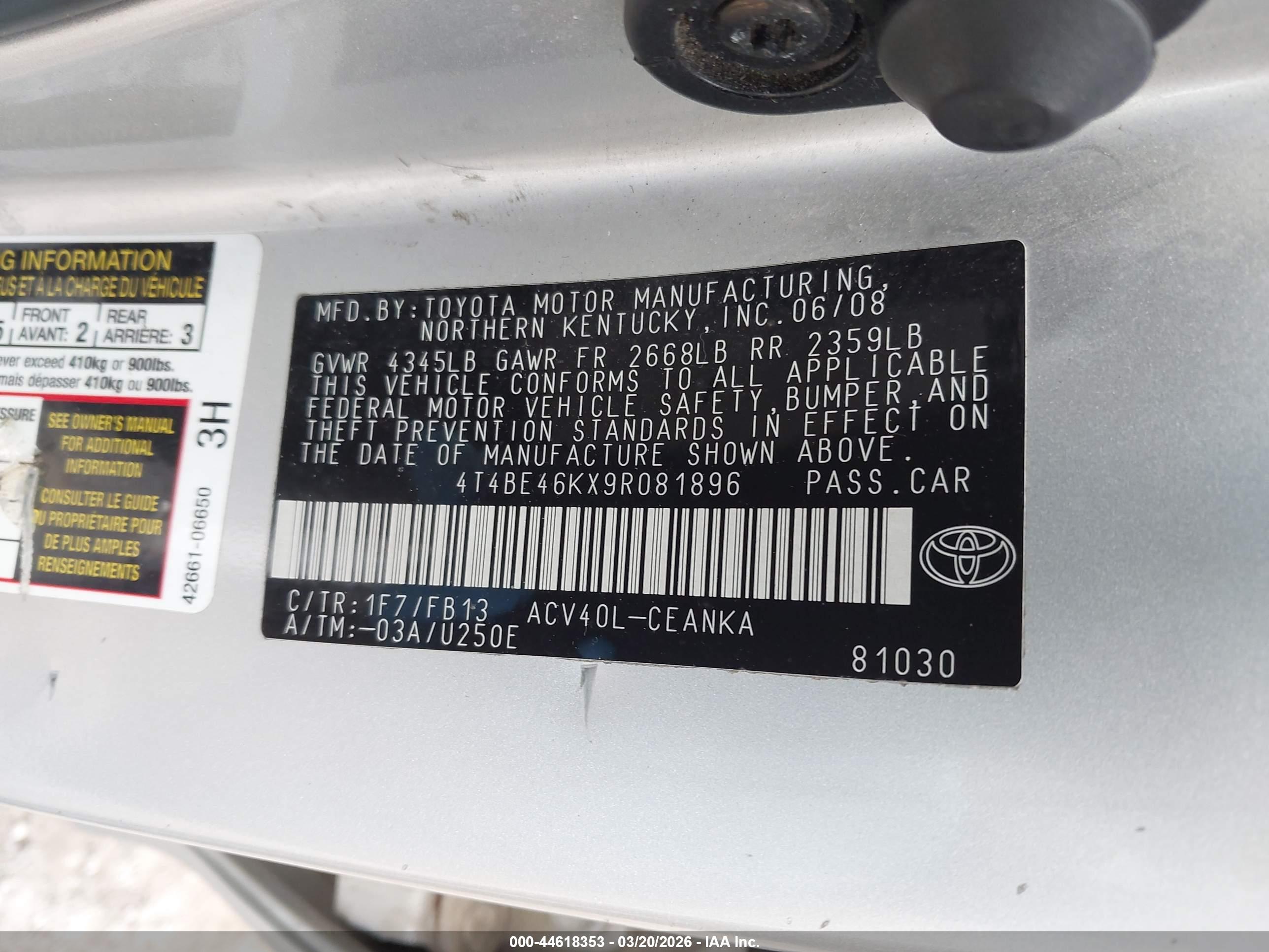 TOYOTA CAMRY image 9