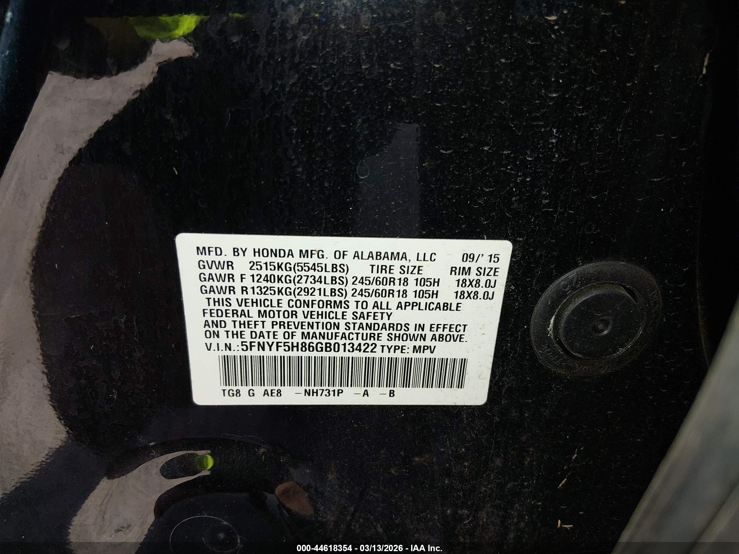 HONDA PILOT image 9