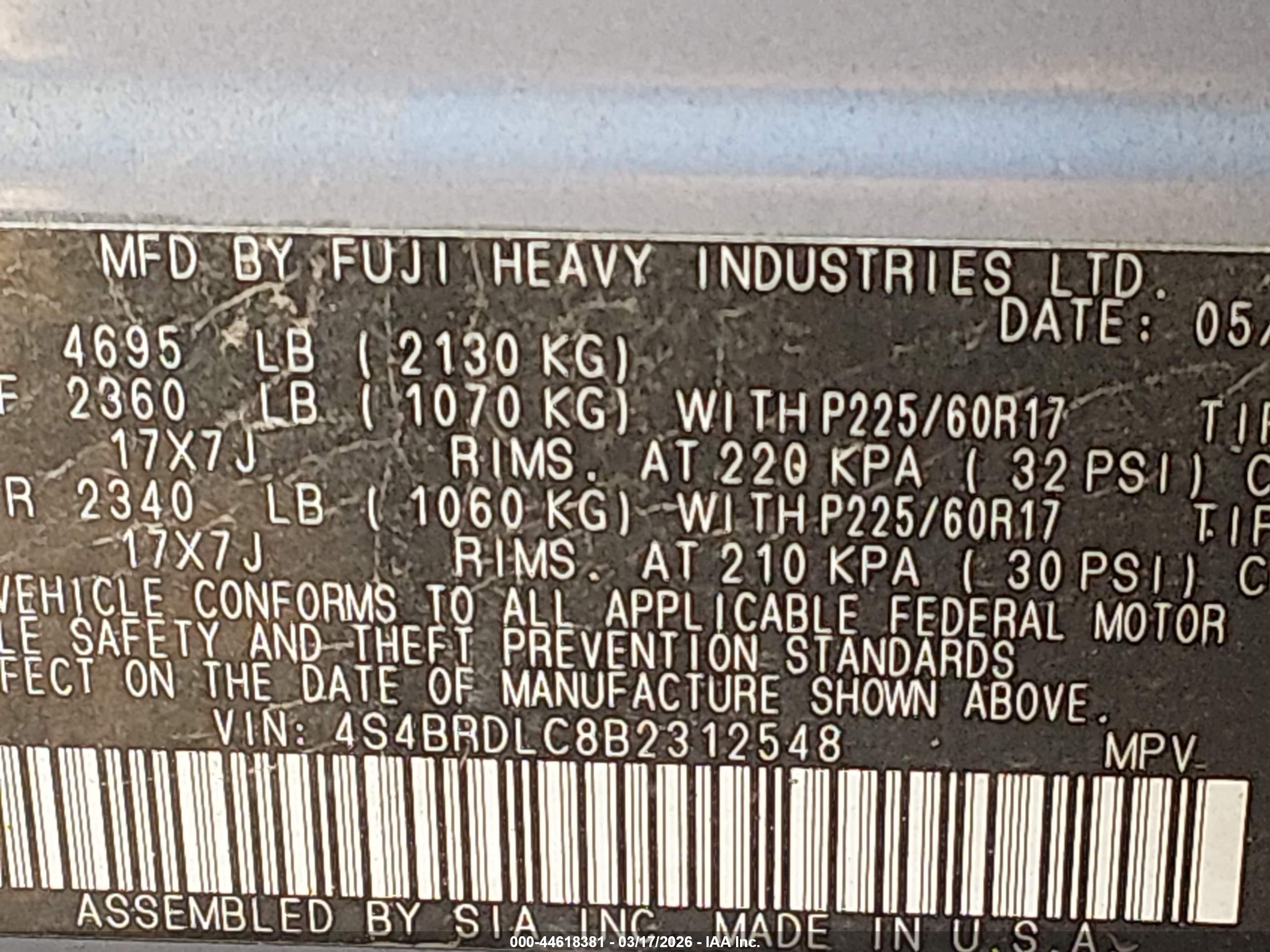 SUBARU OUTBACK image 9