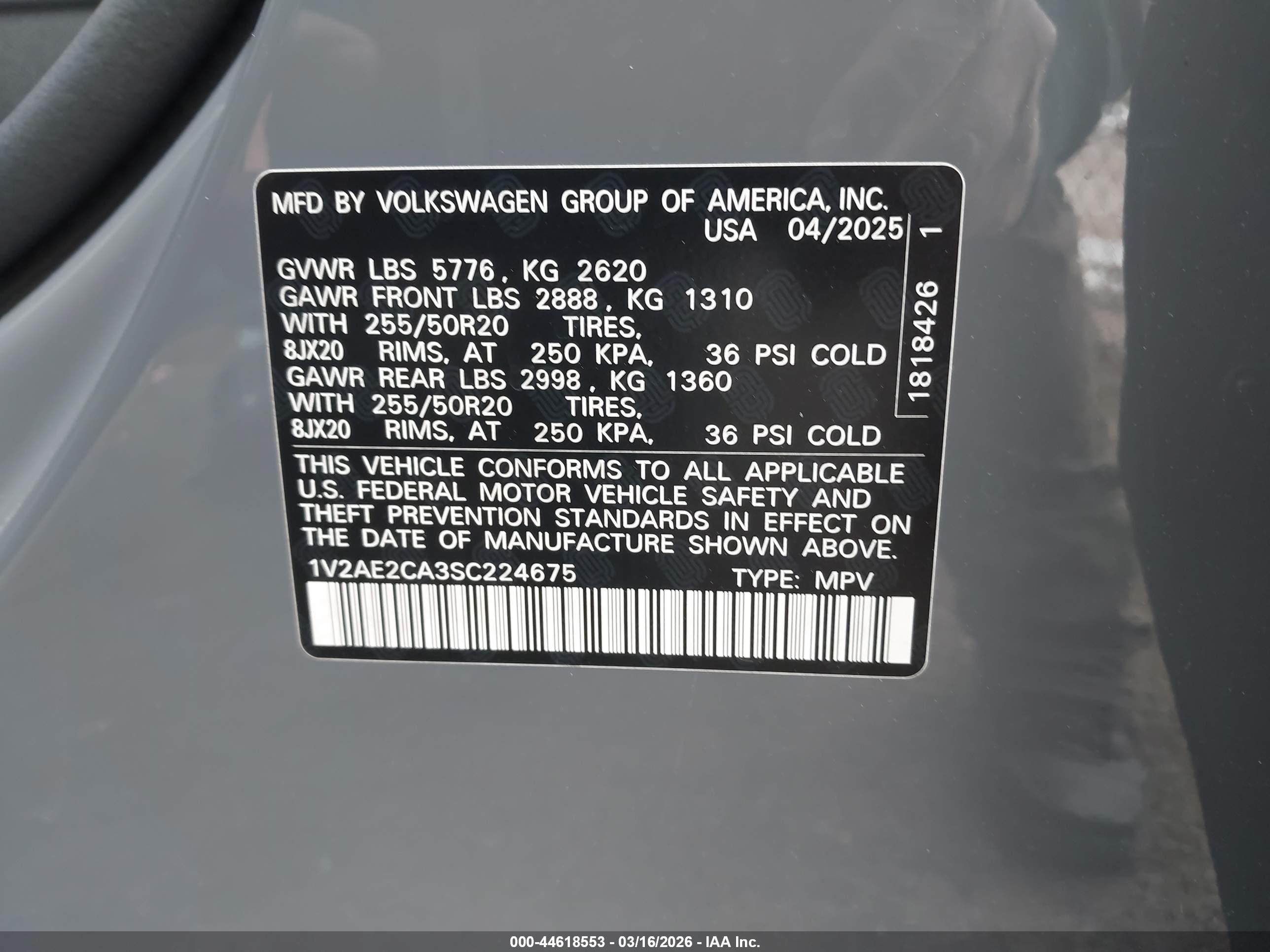 VOLKSWAGEN ATLAS image 9