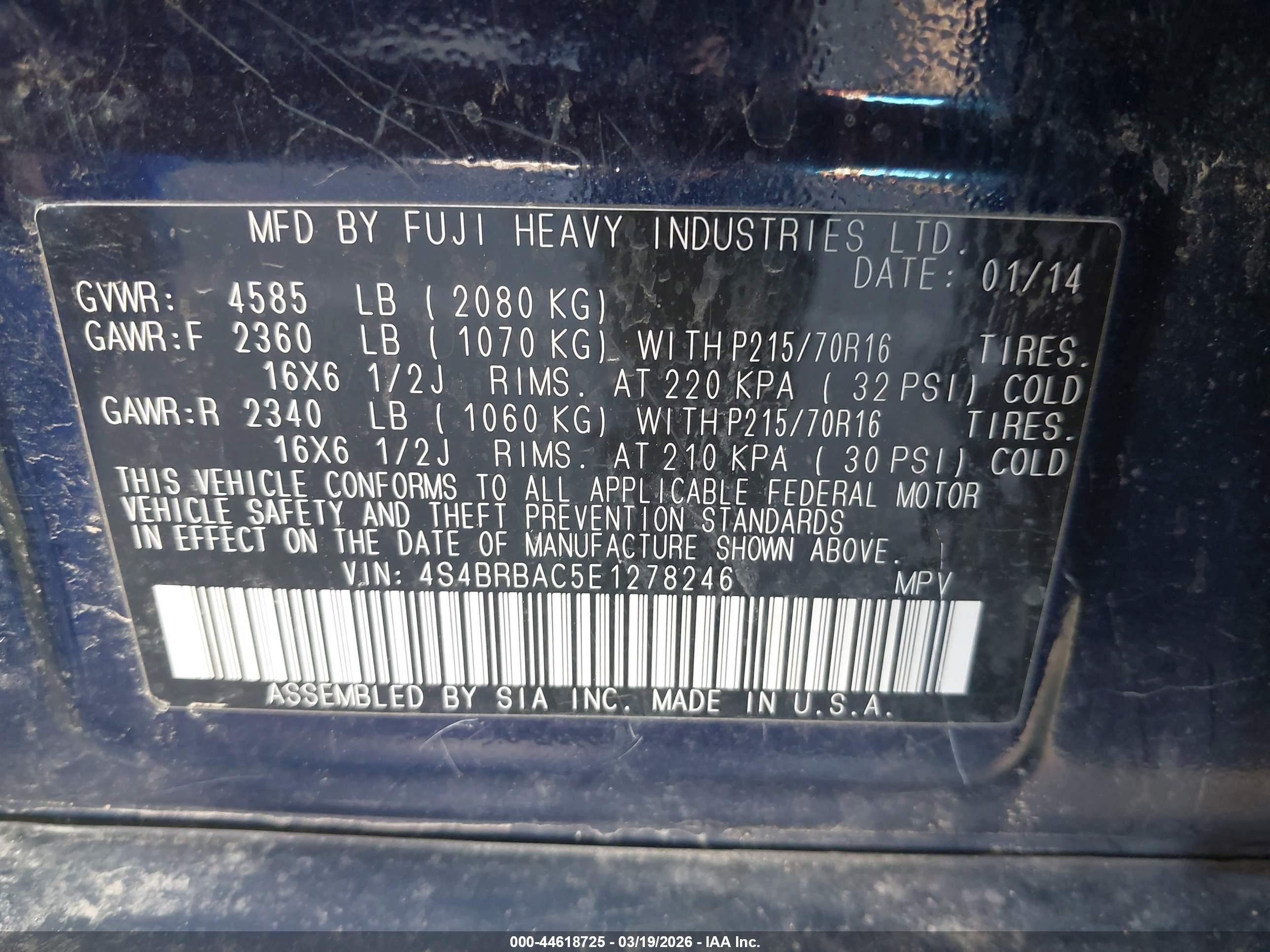 SUBARU OUTBACK image 9