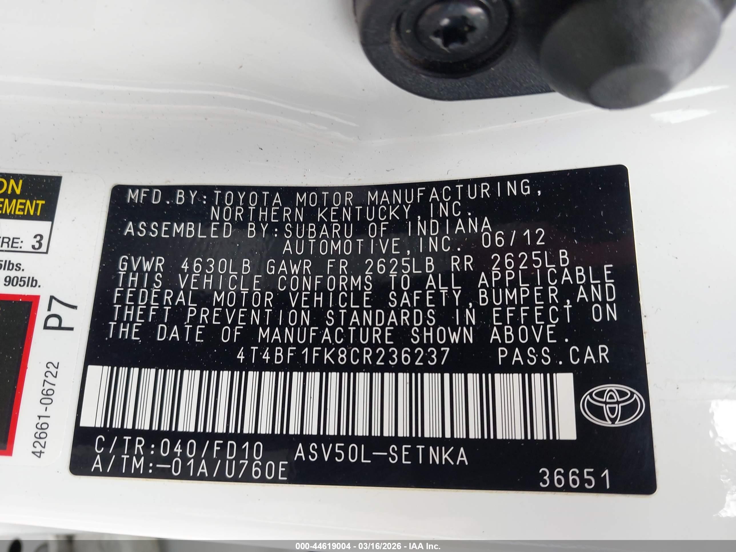 TOYOTA CAMRY image 9