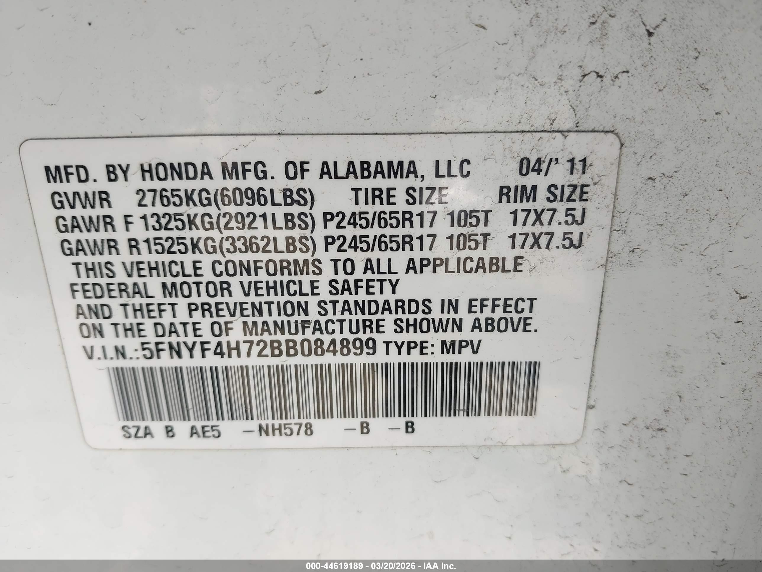HONDA PILOT image 9