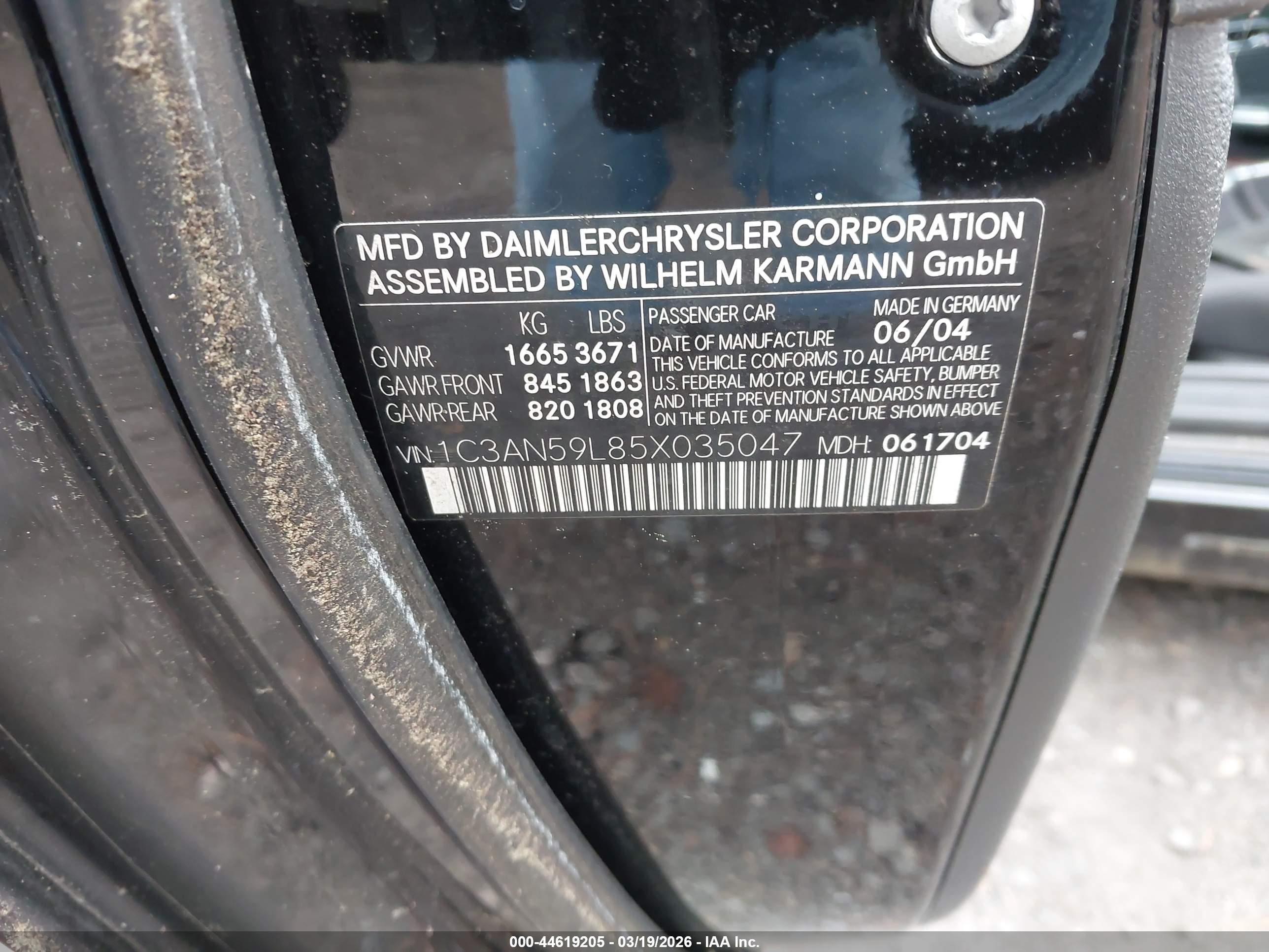 CHRYSLER CROSSFIRE image 9