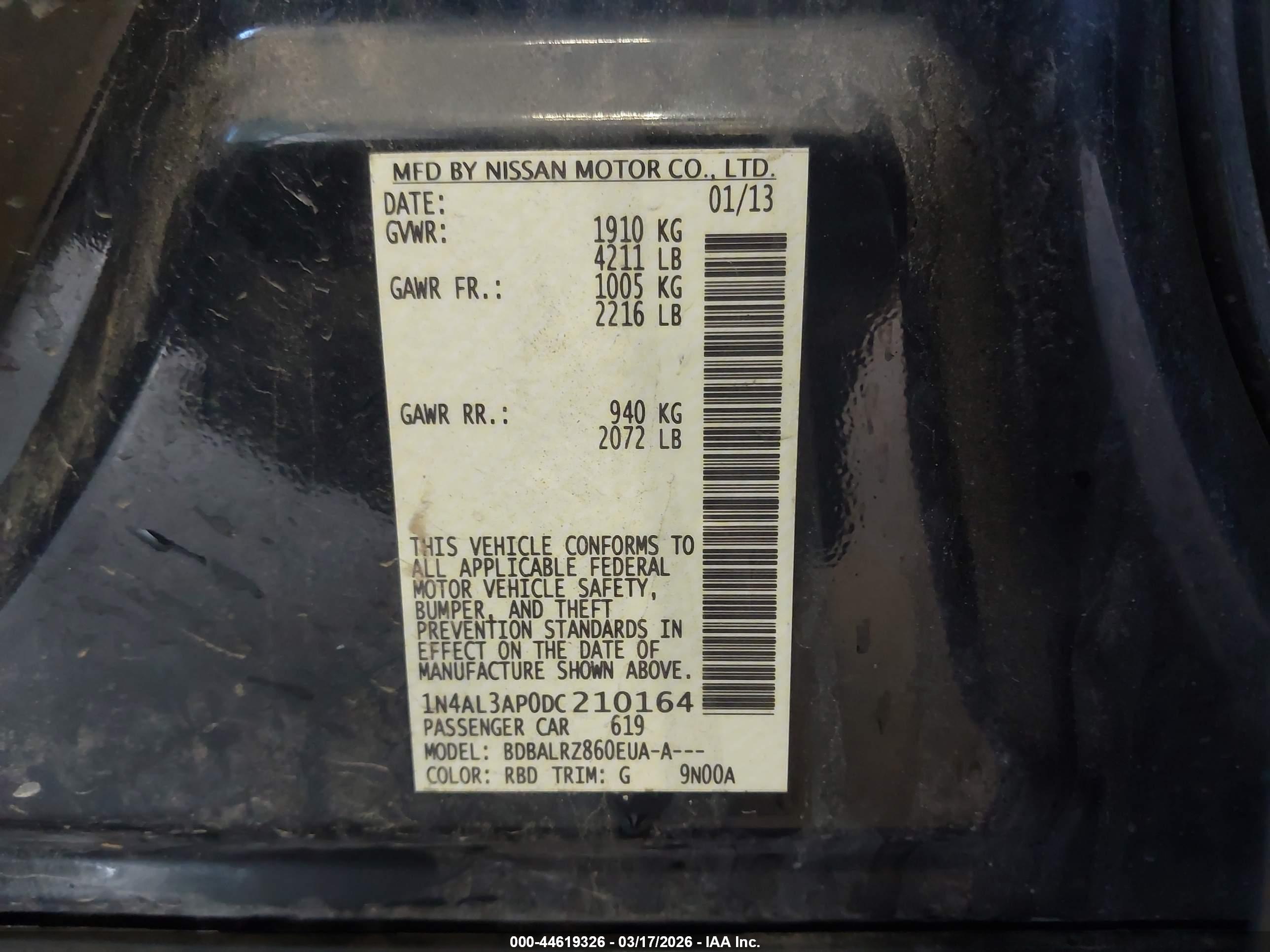 NISSAN ALTIMA image 9