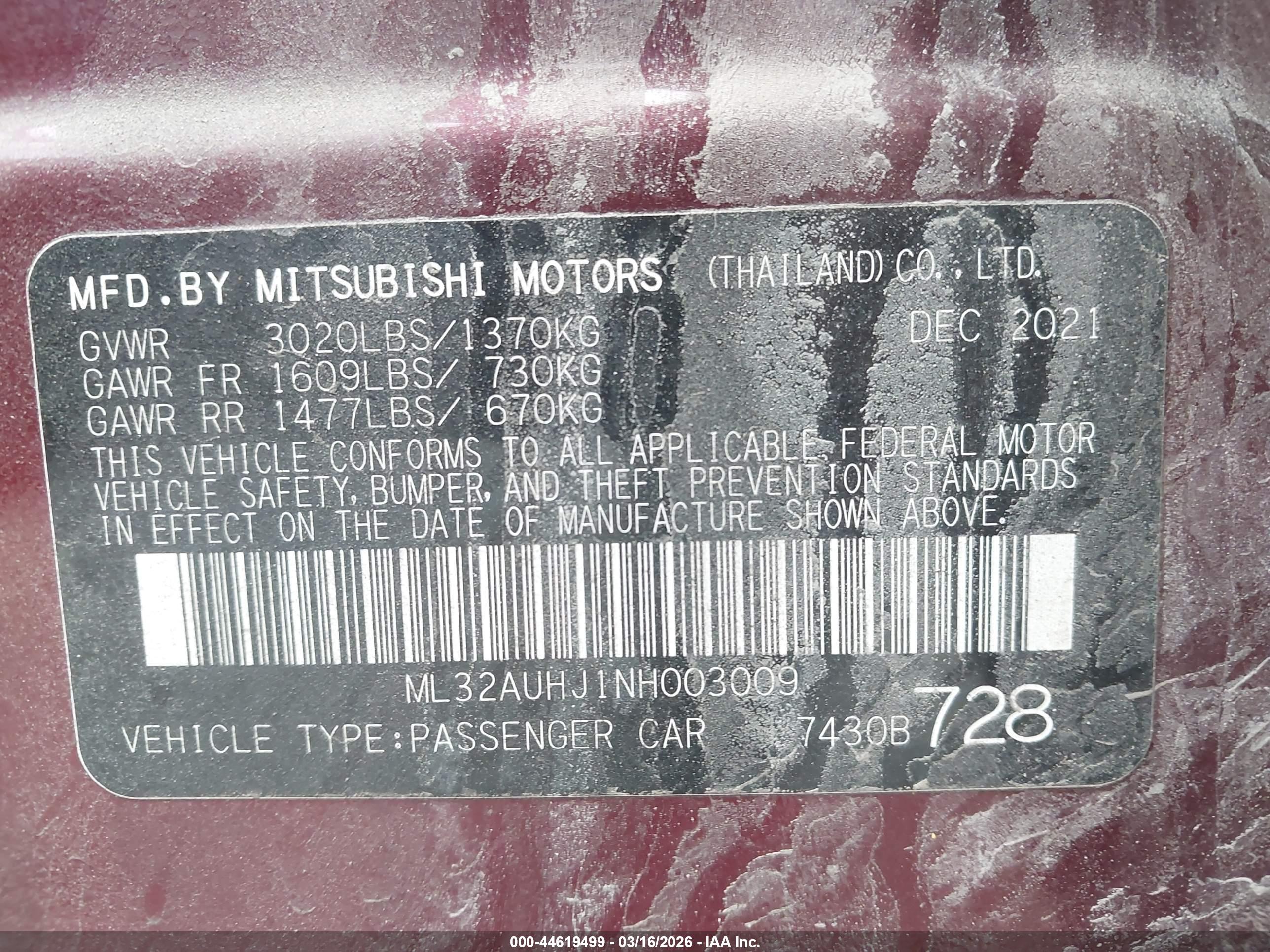 MITSUBISHI MIRAGE image 9