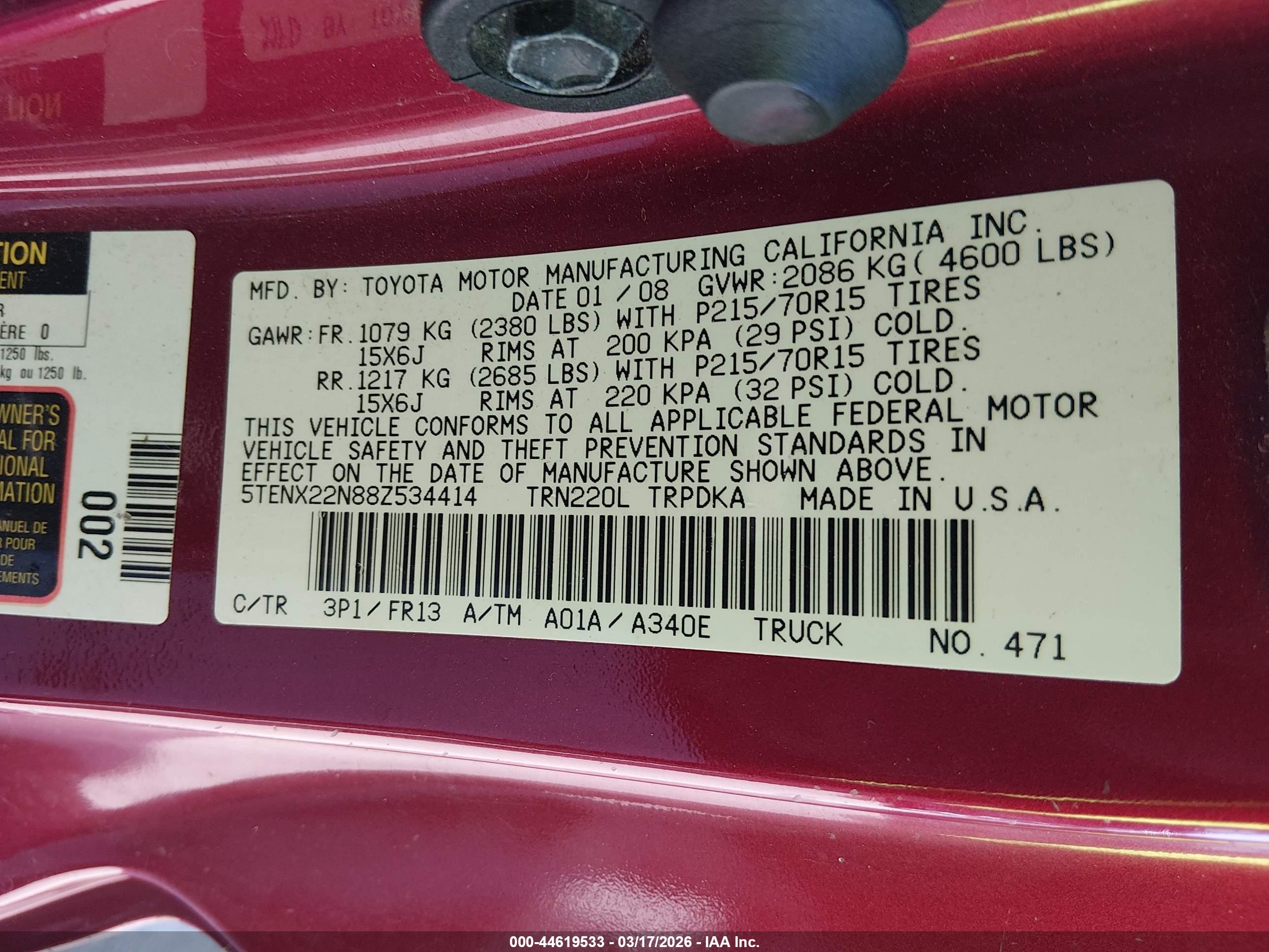 TOYOTA TACOMA image 9