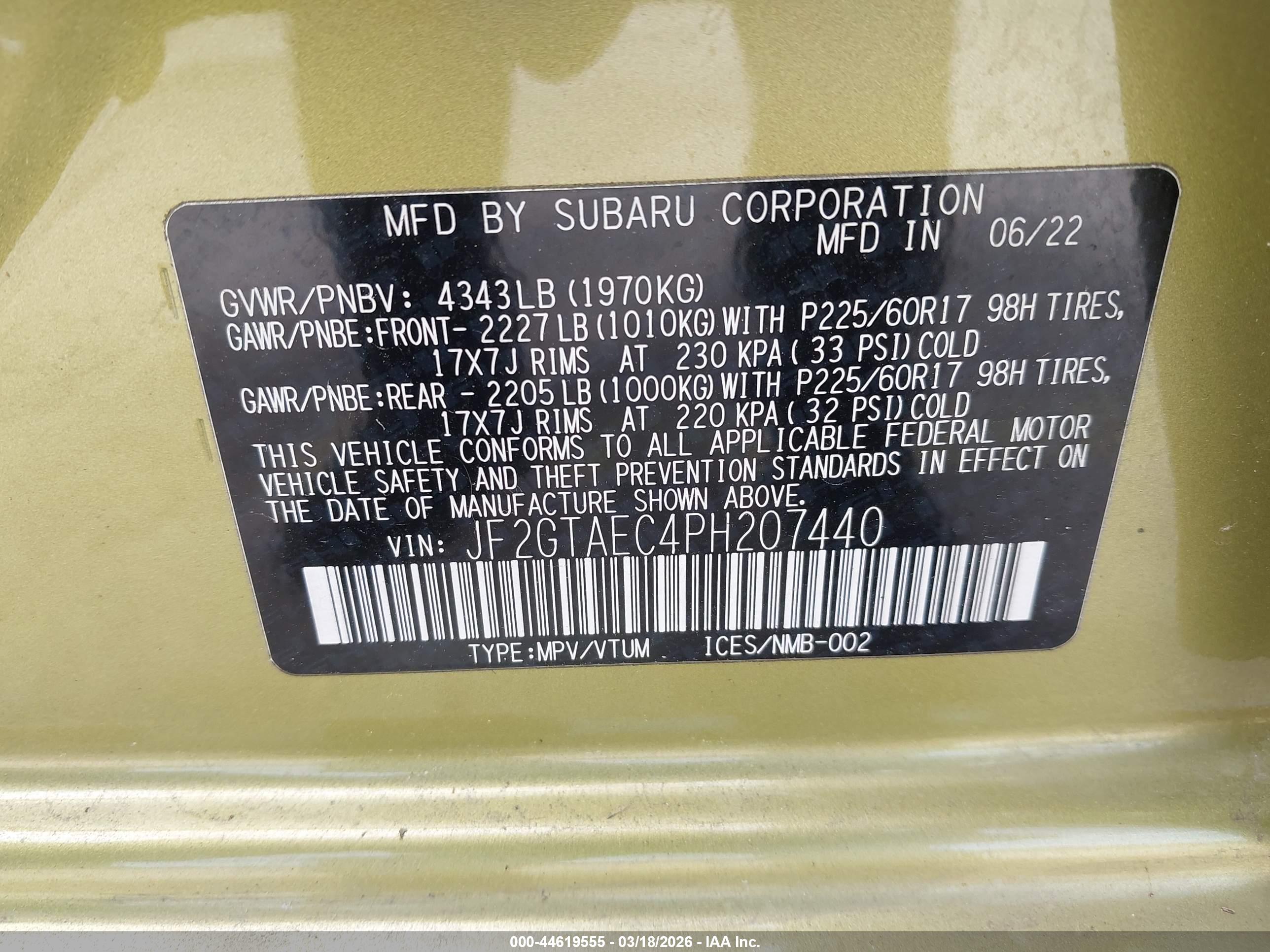 SUBARU CROSSTREK image 9