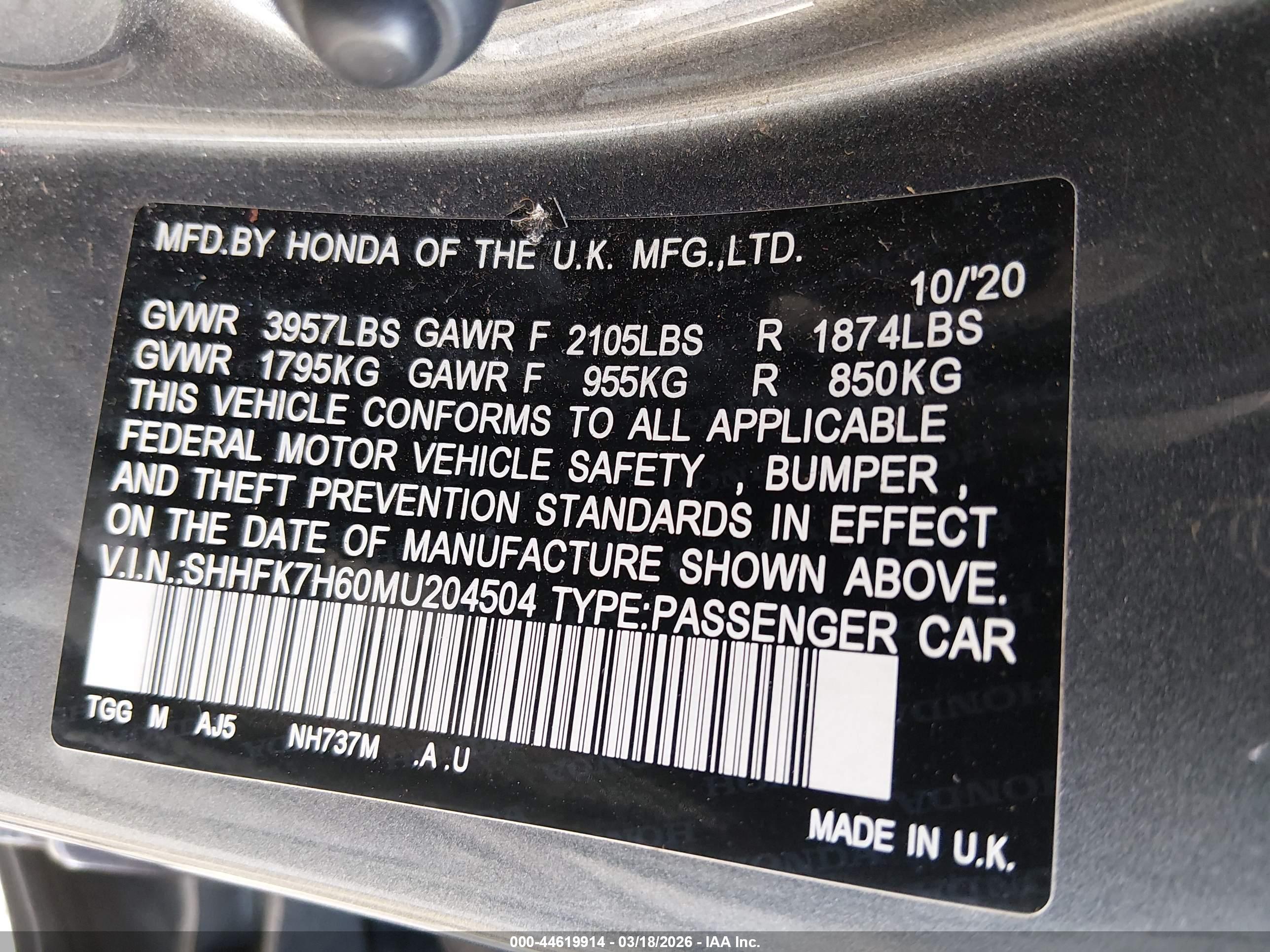 HONDA CIVIC image 9