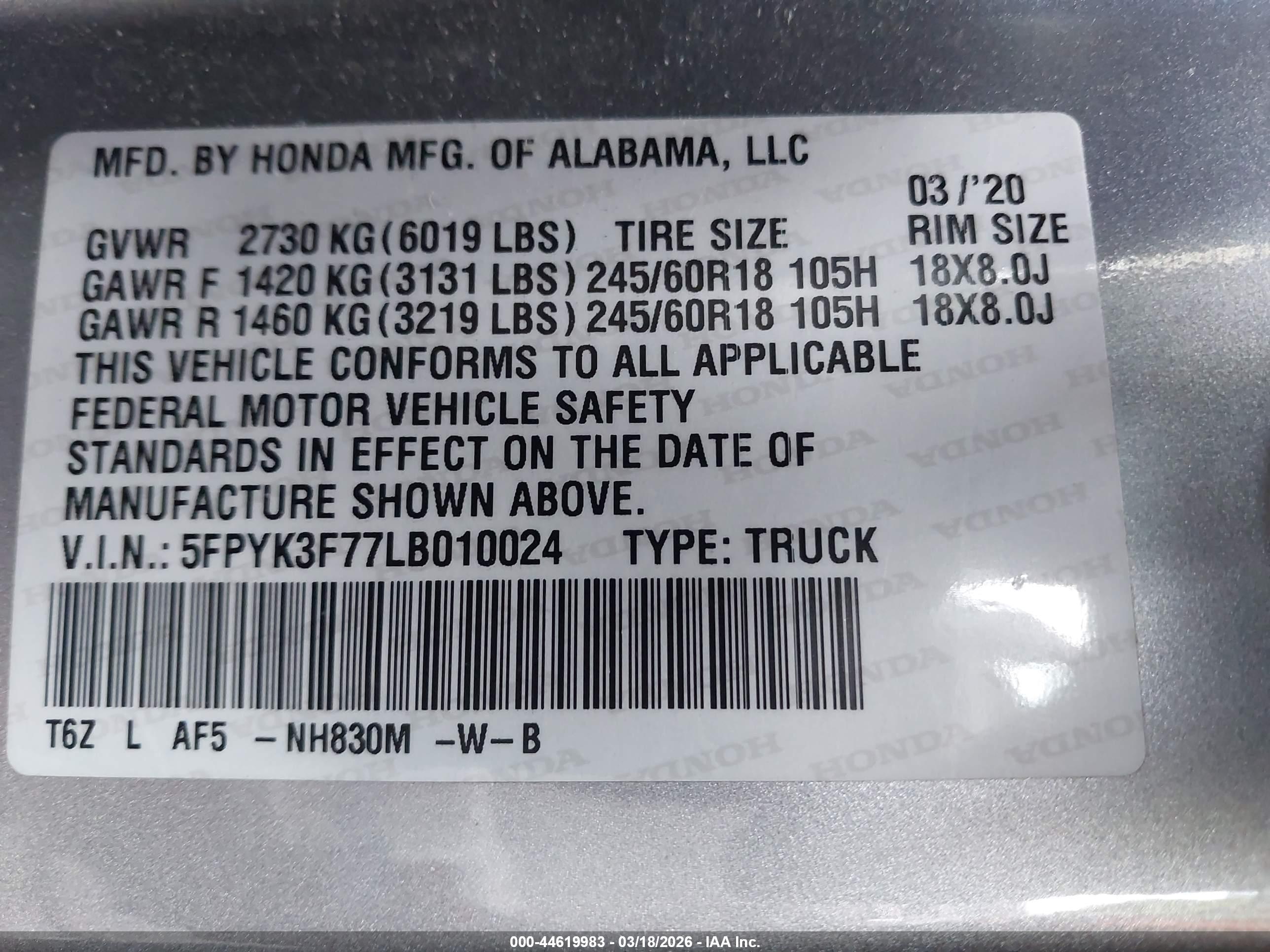 HONDA RIDGELINE image 9