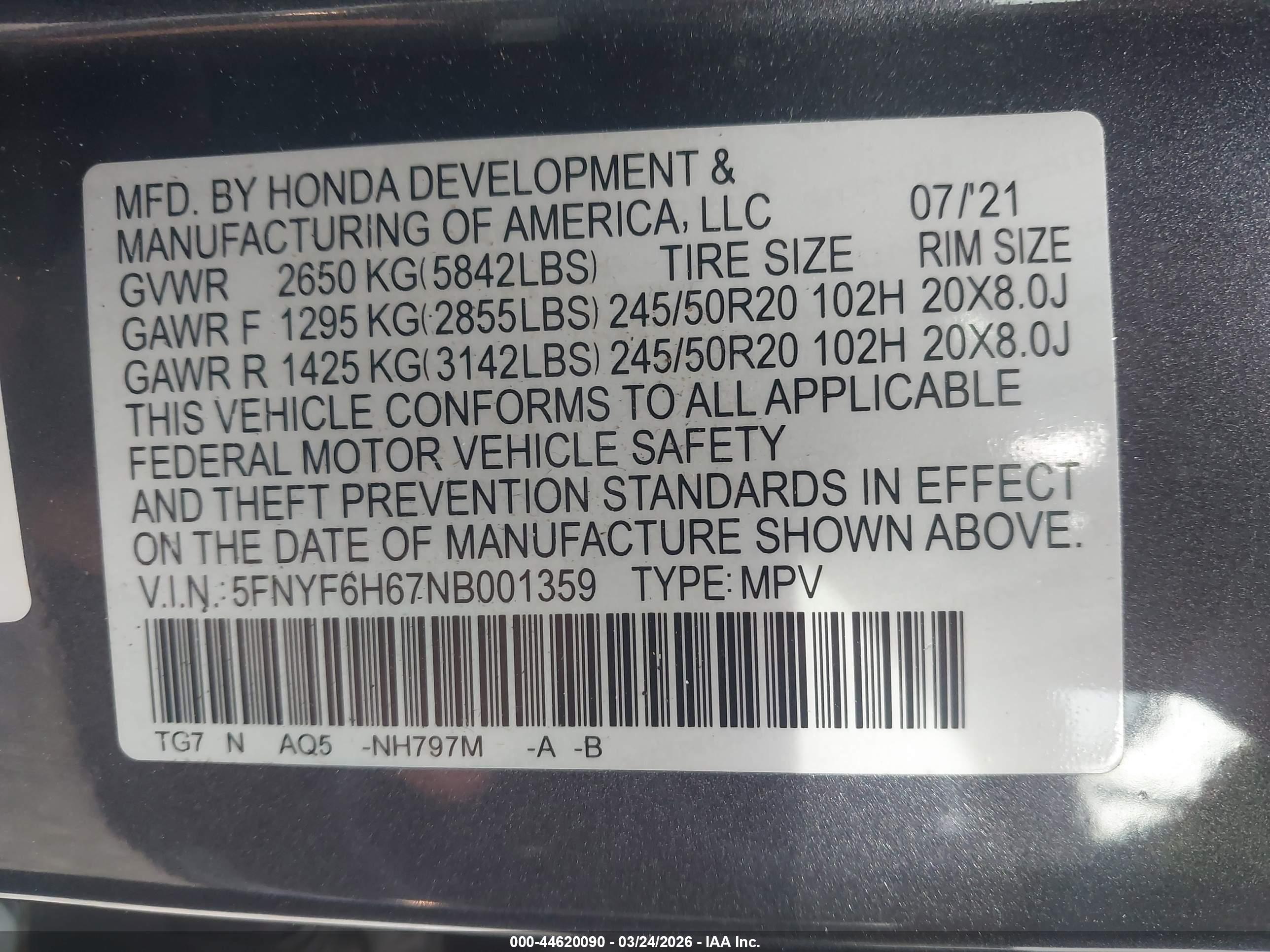 HONDA PILOT image 9