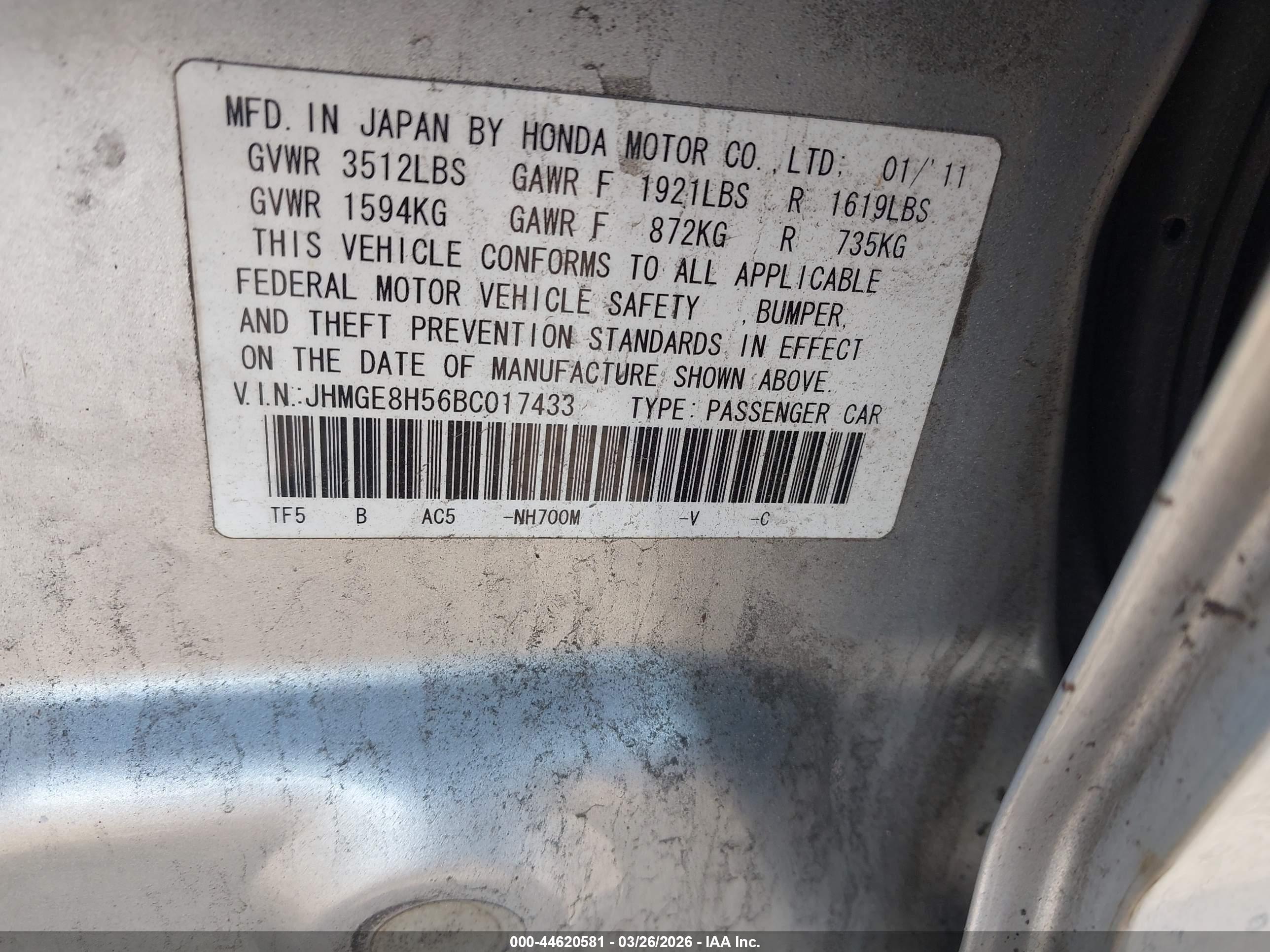 HONDA FIT image 9