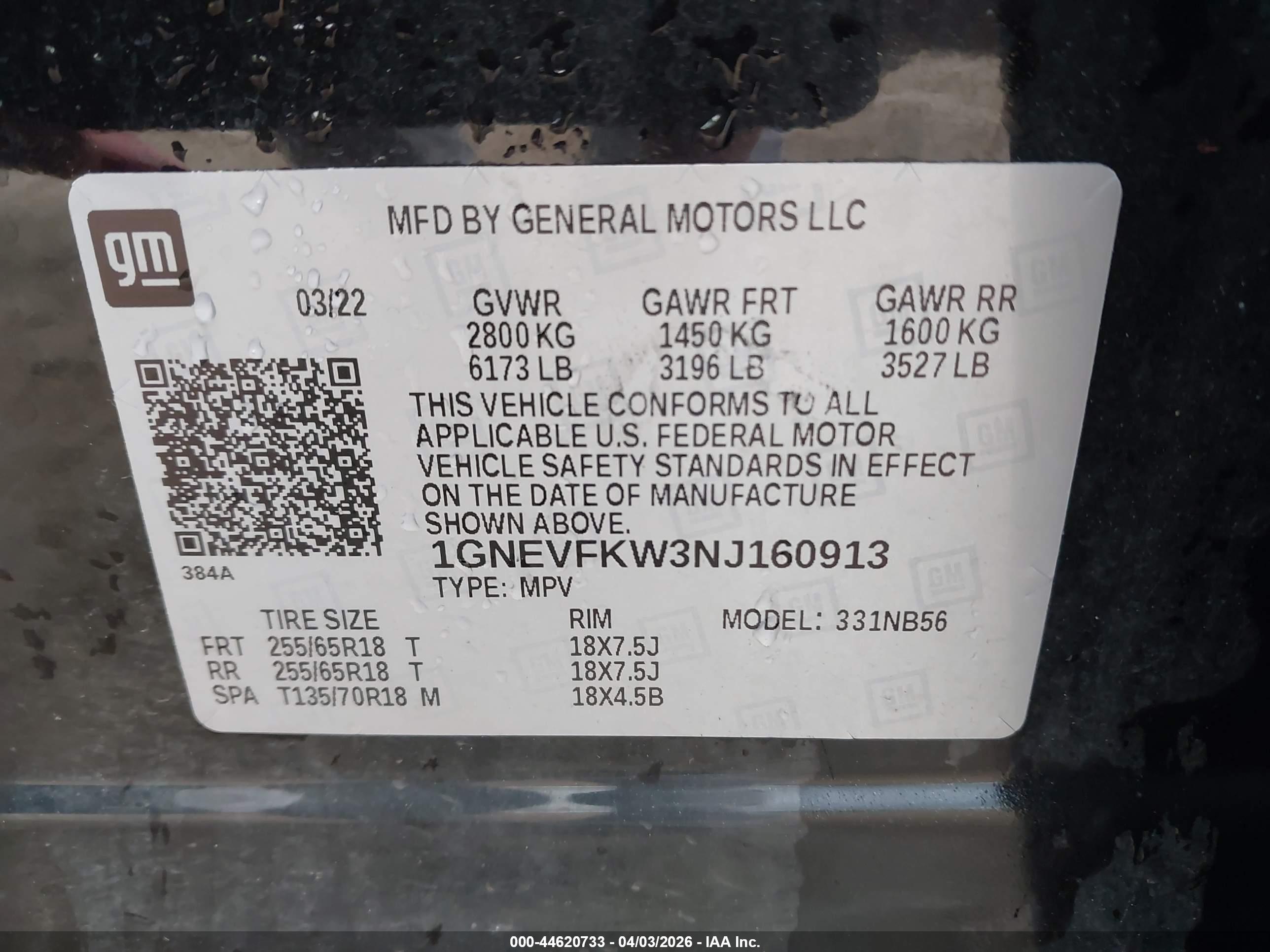 CHEVROLET TRAVERSE image 9