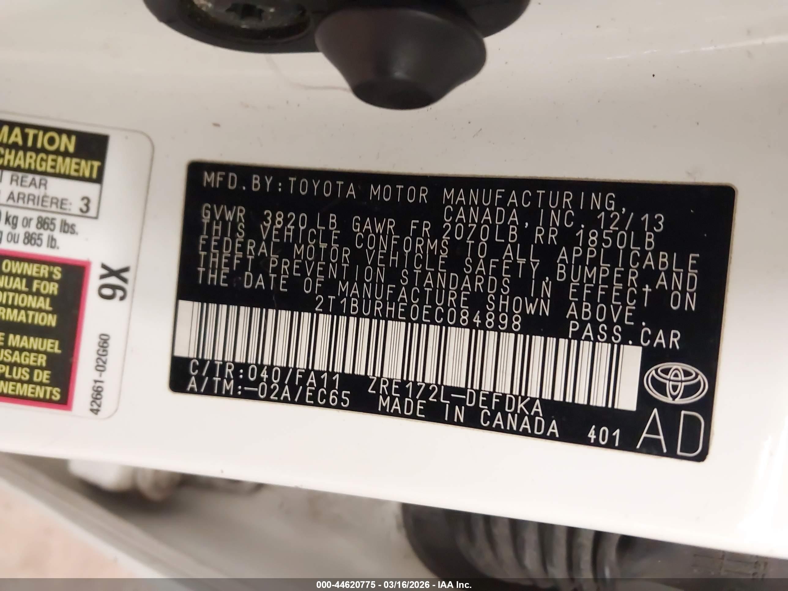 TOYOTA COROLLA image 9