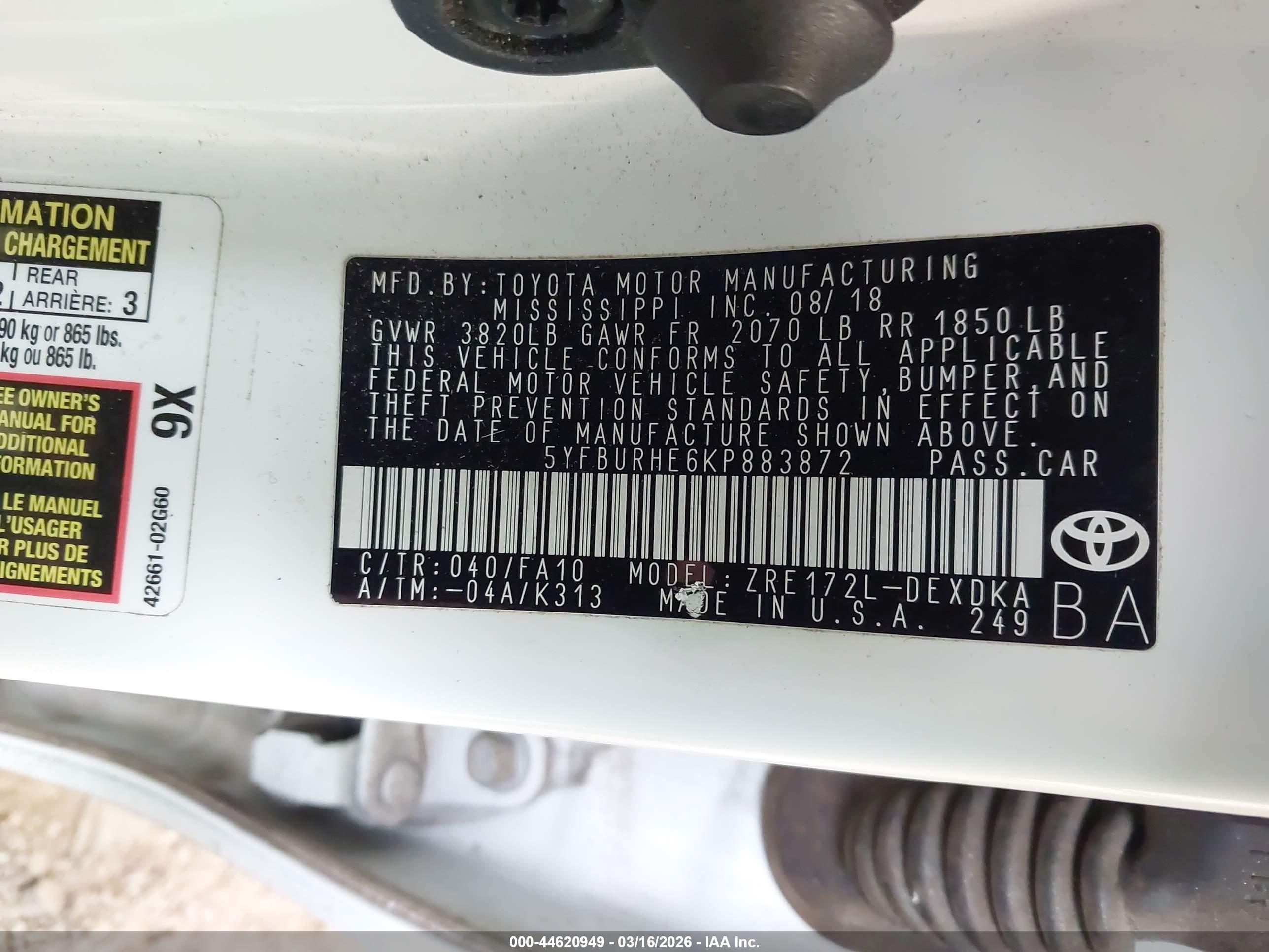 TOYOTA COROLLA image 9