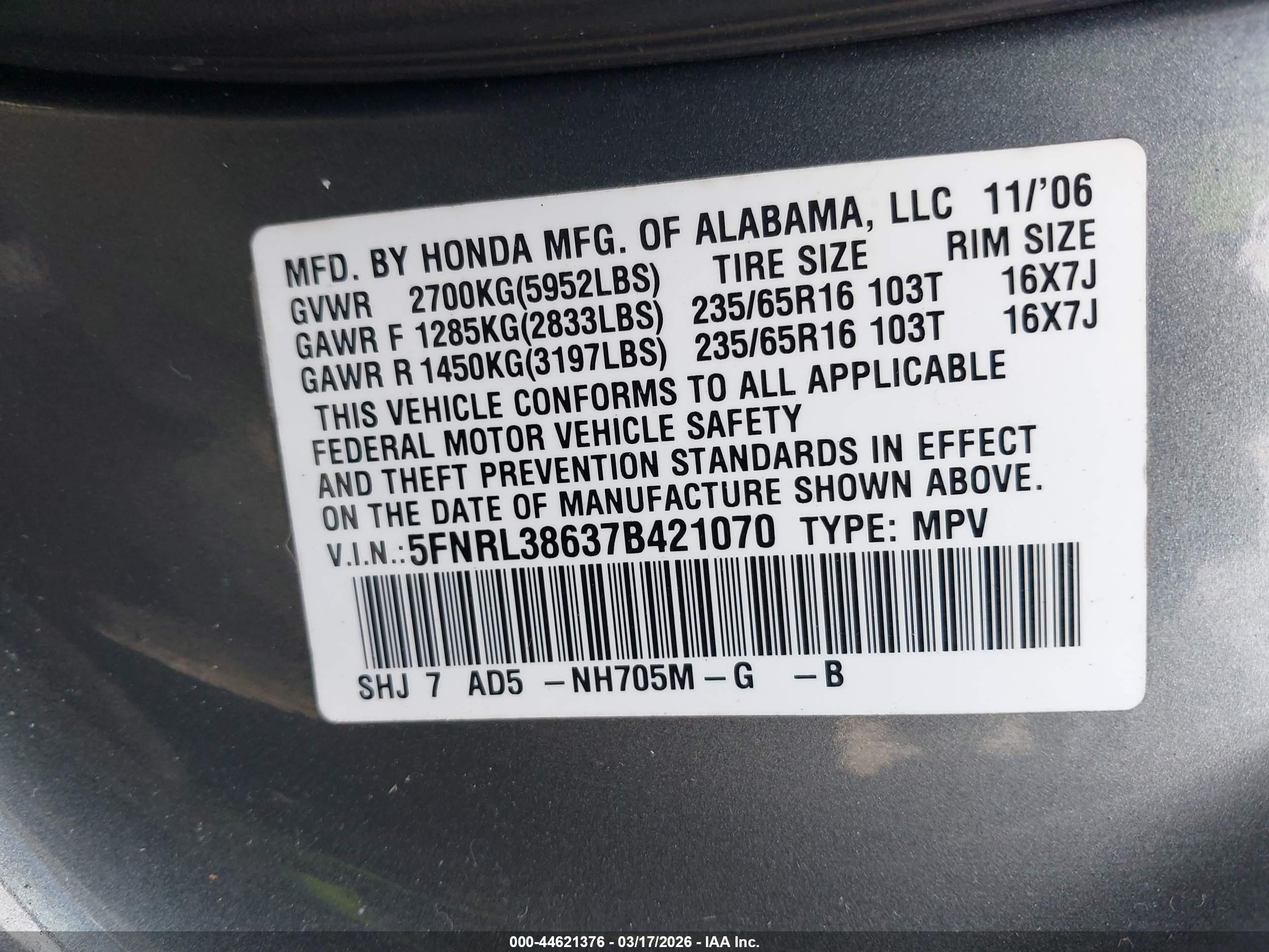 HONDA ODYSSEY image 9