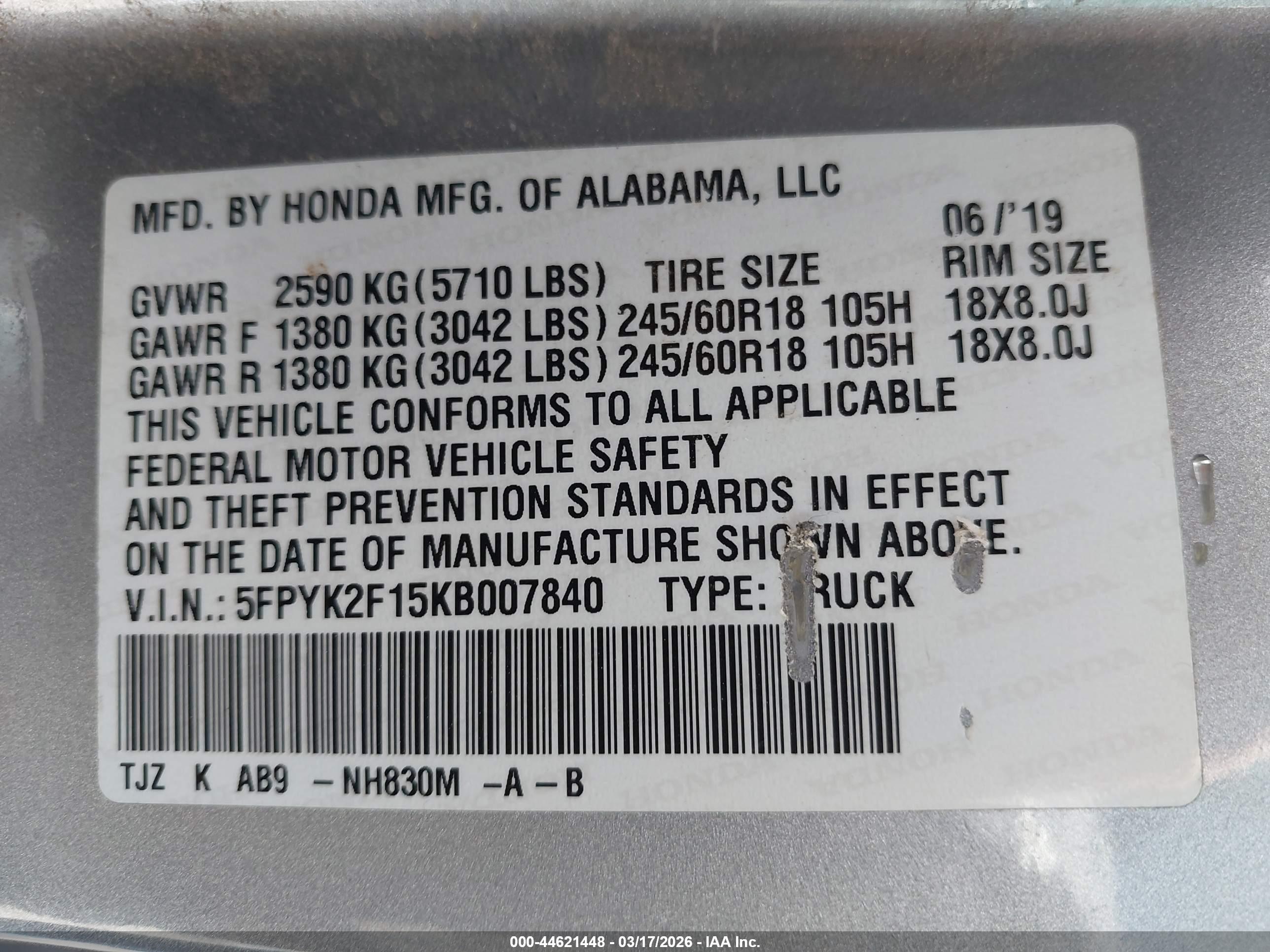 HONDA RIDGELINE image 9
