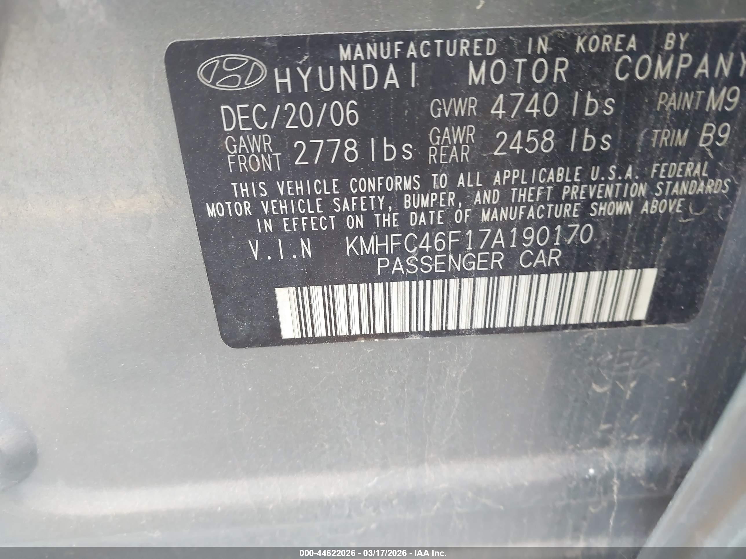 HYUNDAI AZERA image 9