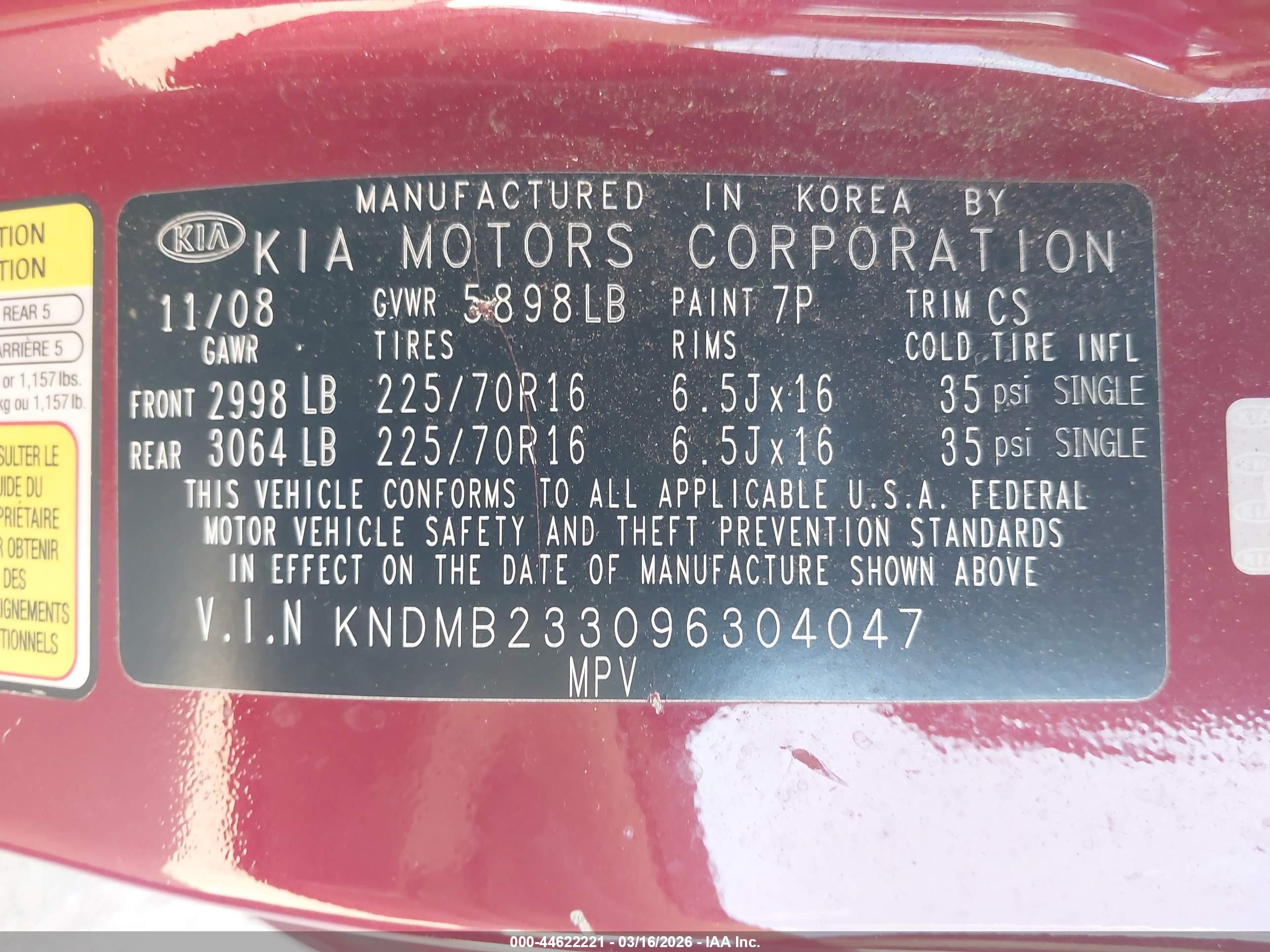KIA SEDONA image 9