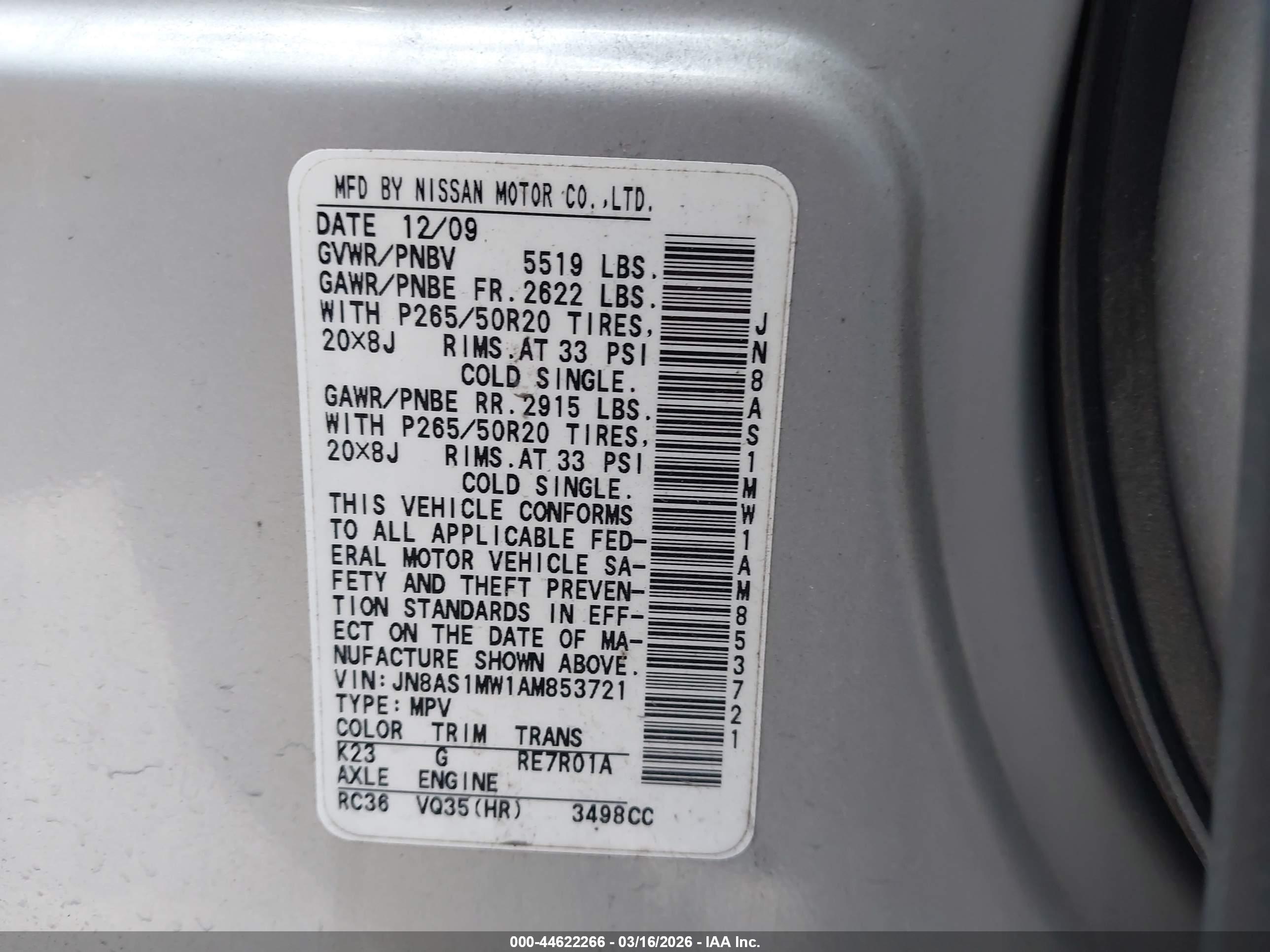 INFINITI FX35 image 9