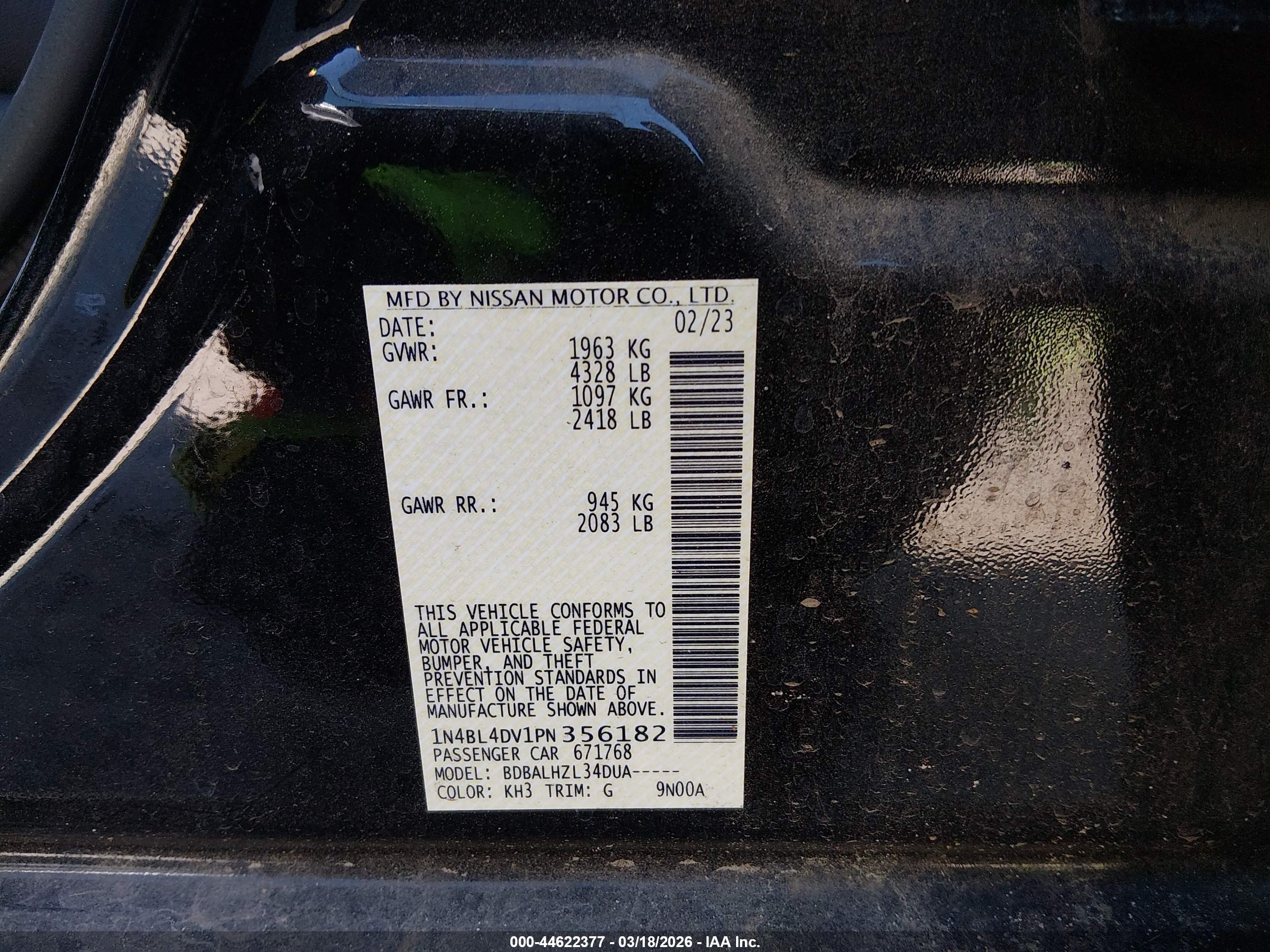 NISSAN ALTIMA image 9