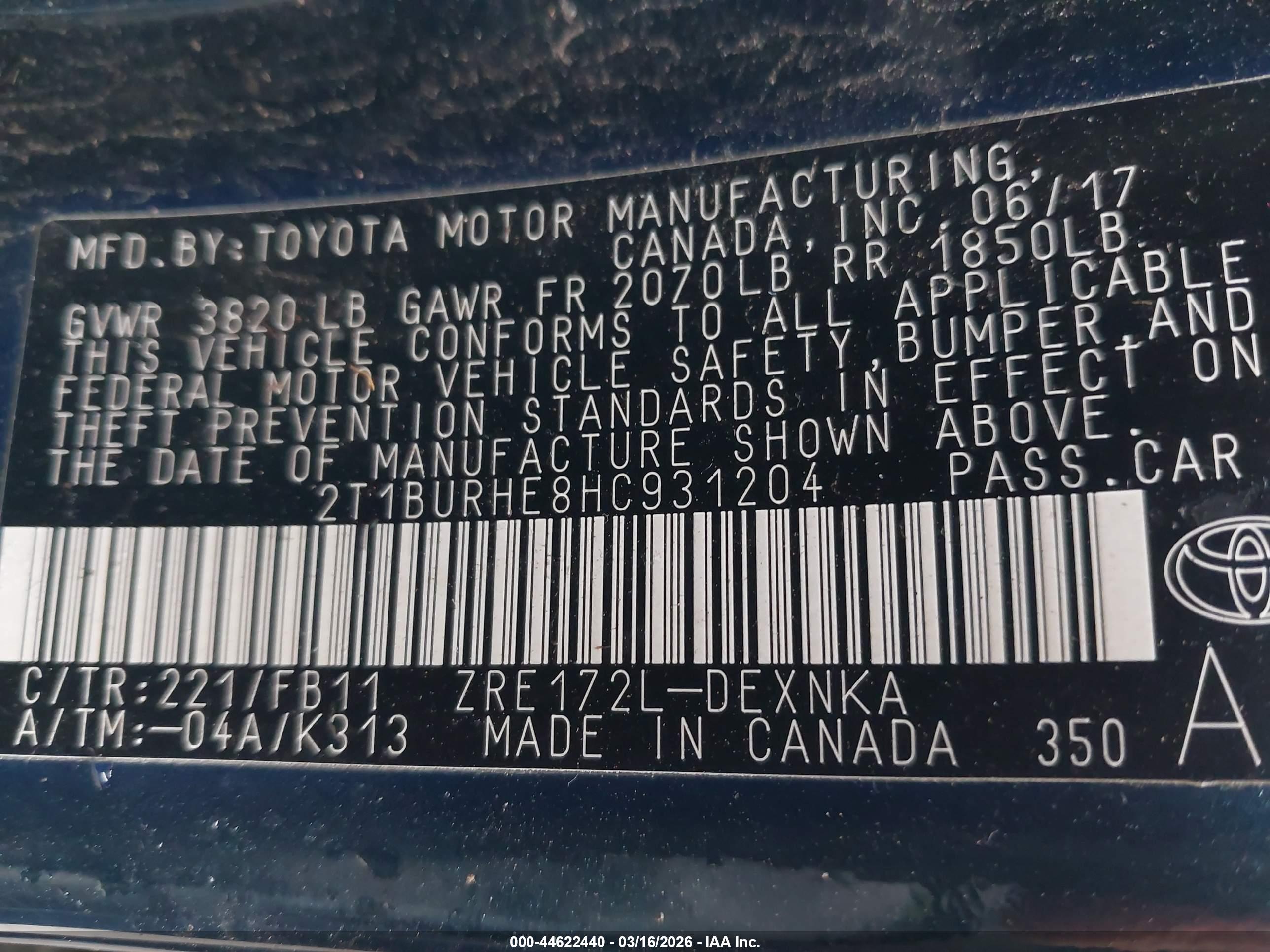TOYOTA COROLLA image 9