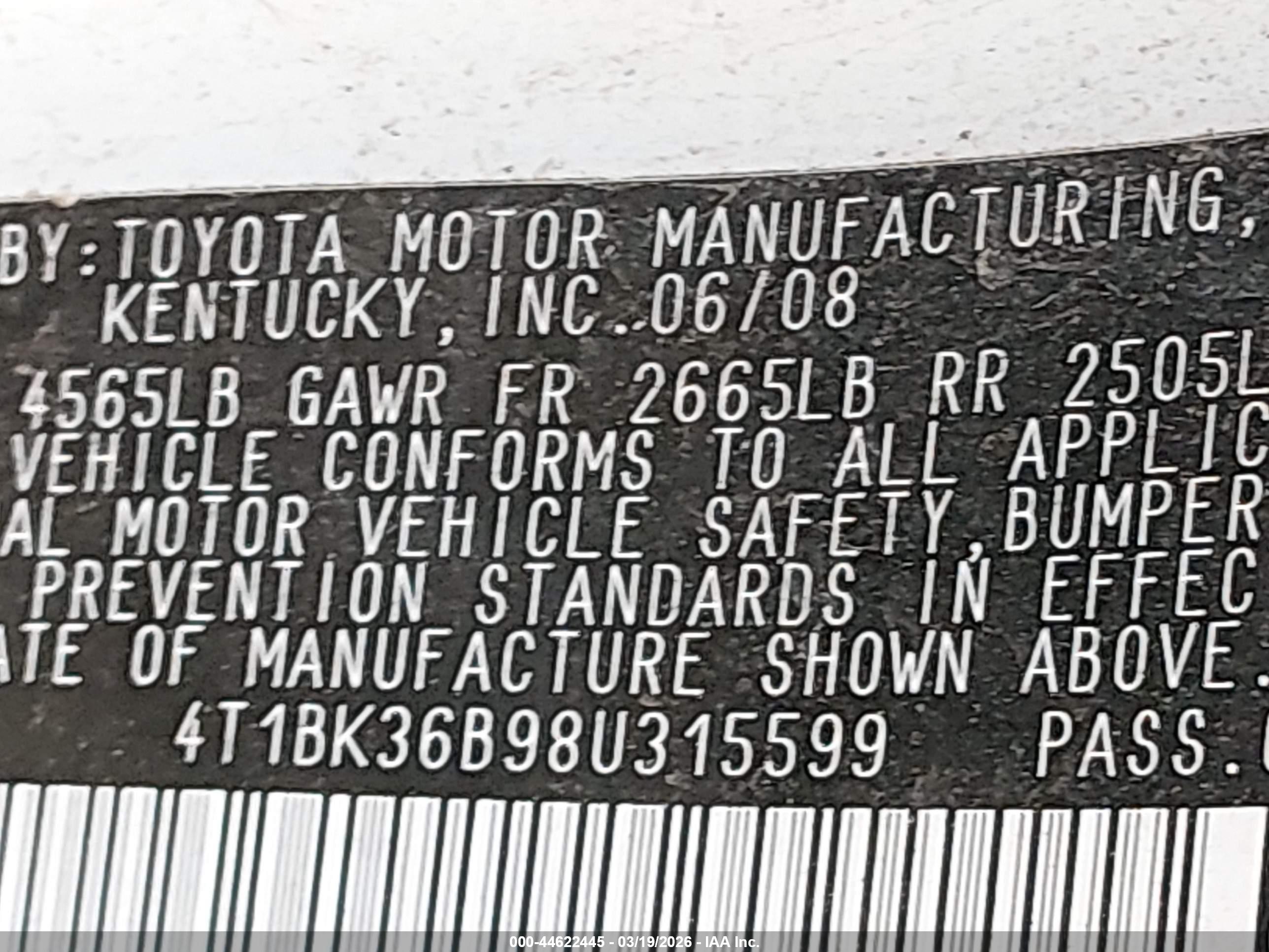 TOYOTA AVALON image 9