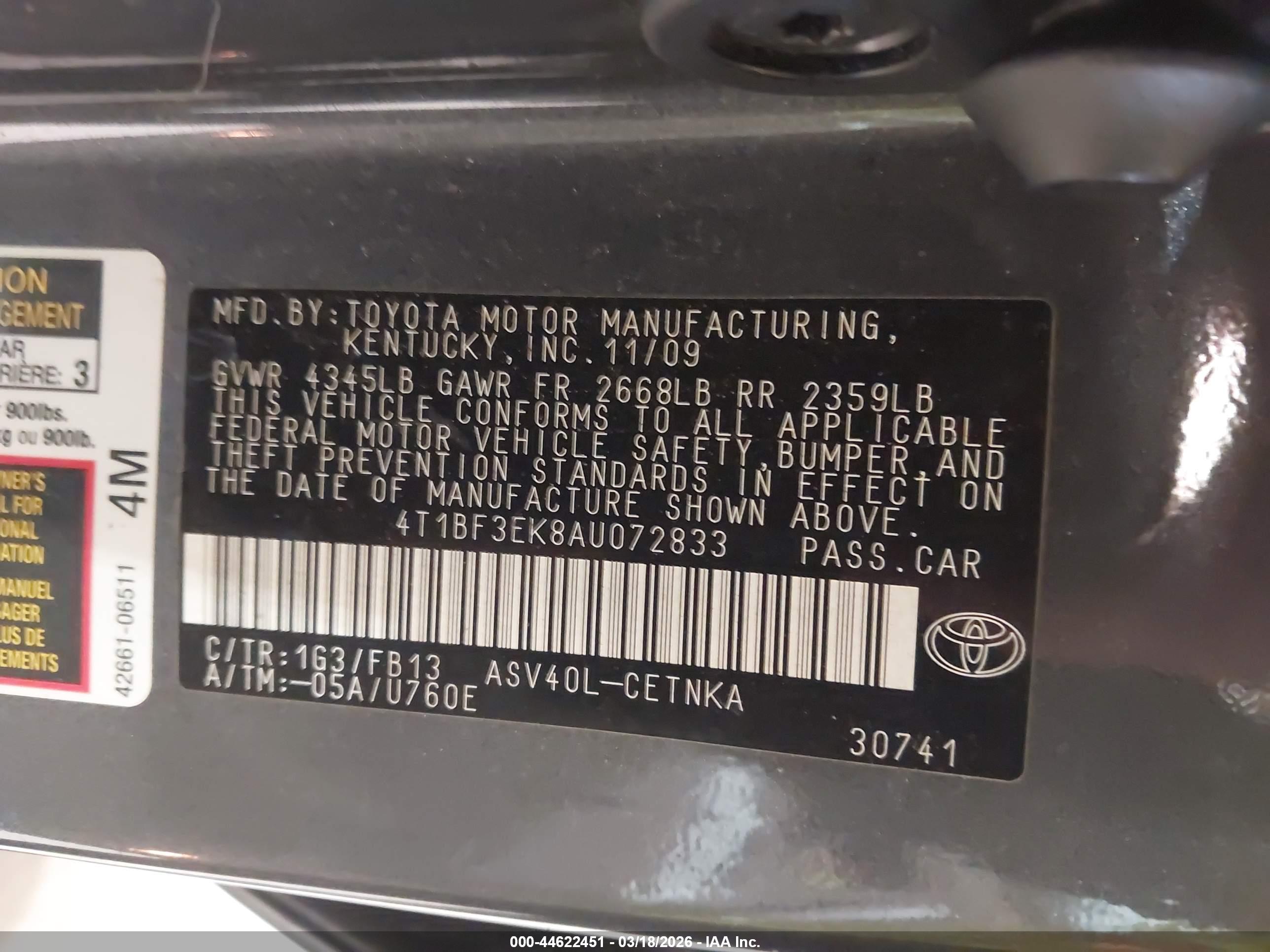 TOYOTA CAMRY image 9