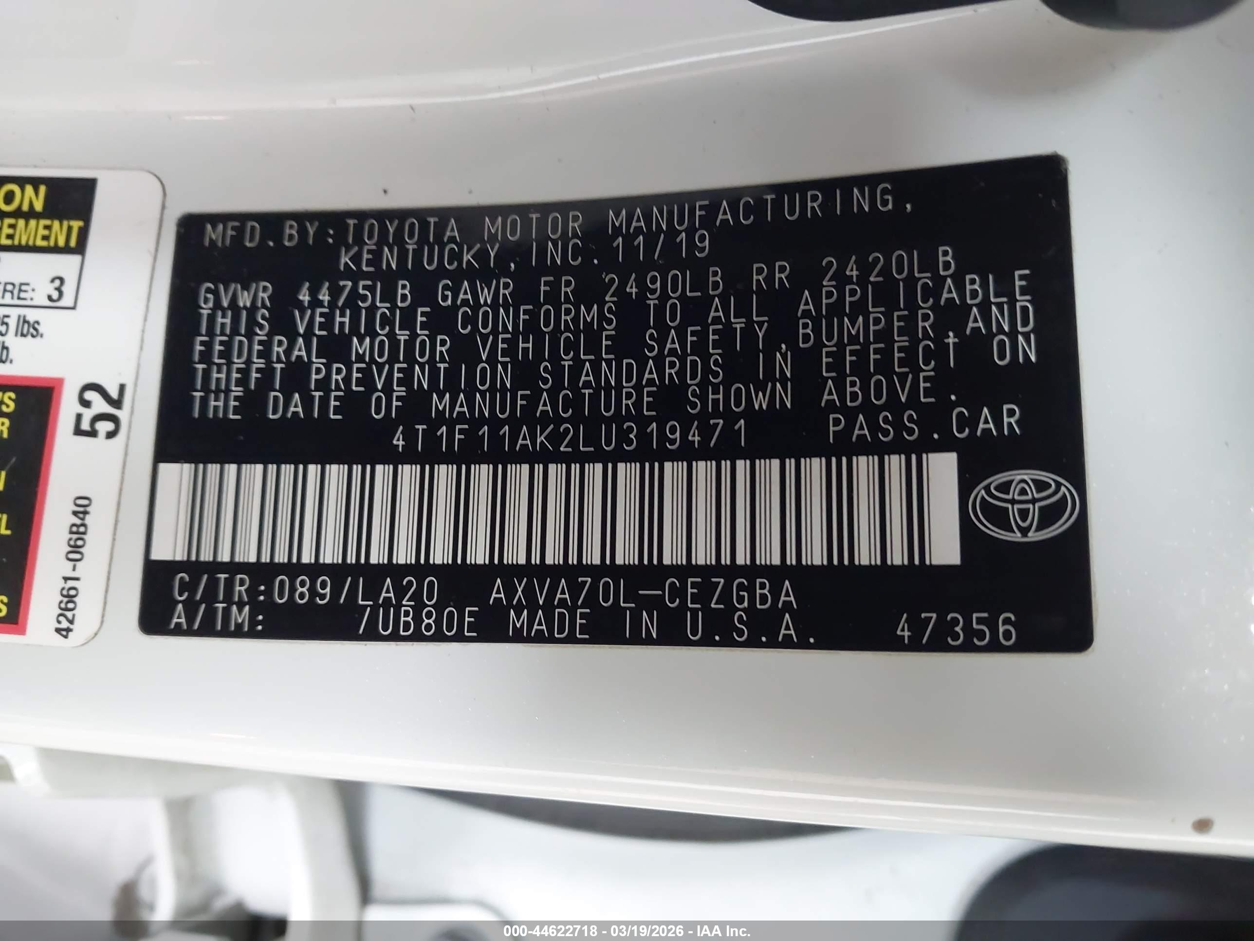 TOYOTA CAMRY image 9