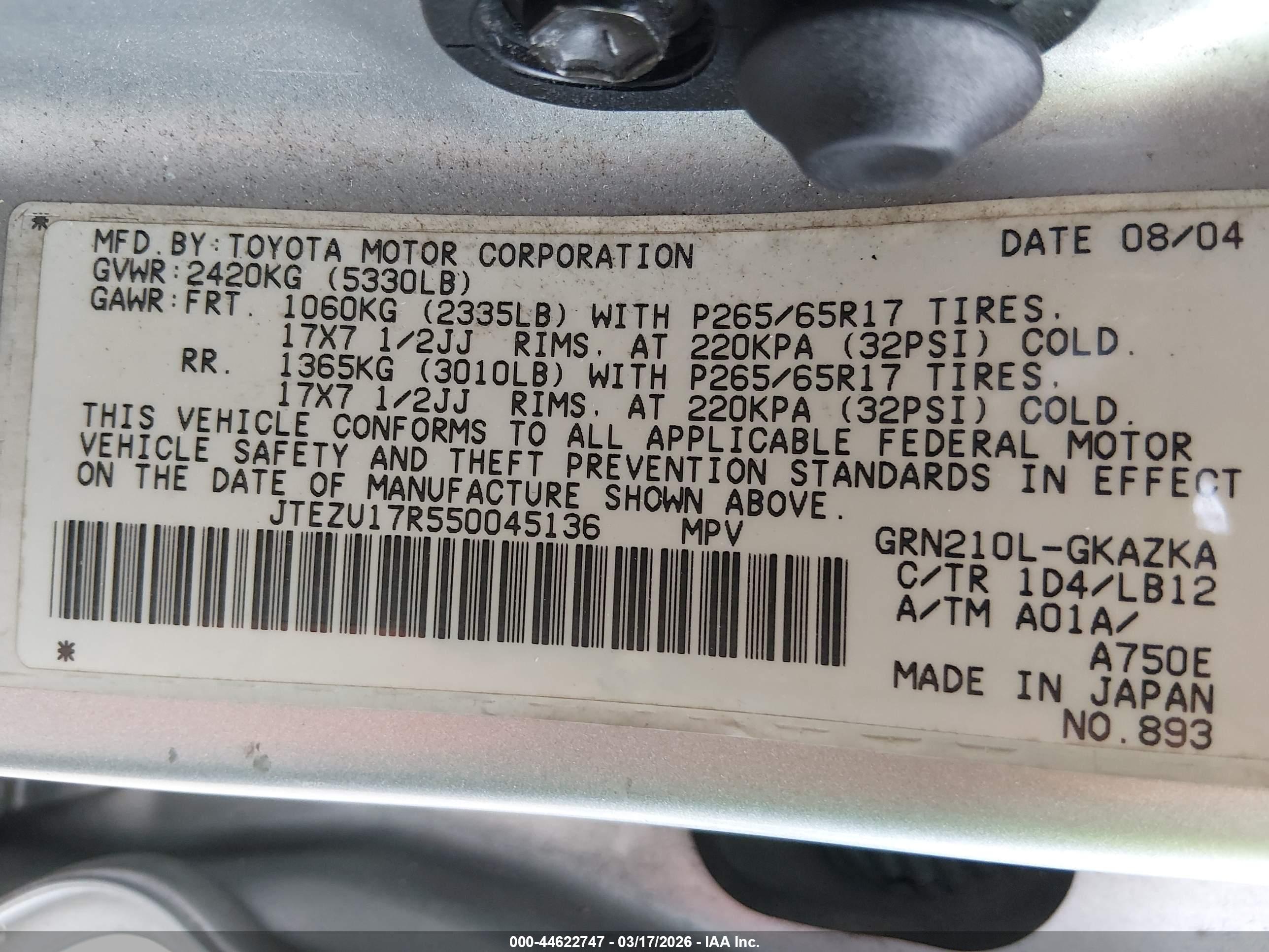 TOYOTA 4RUNNER image 9