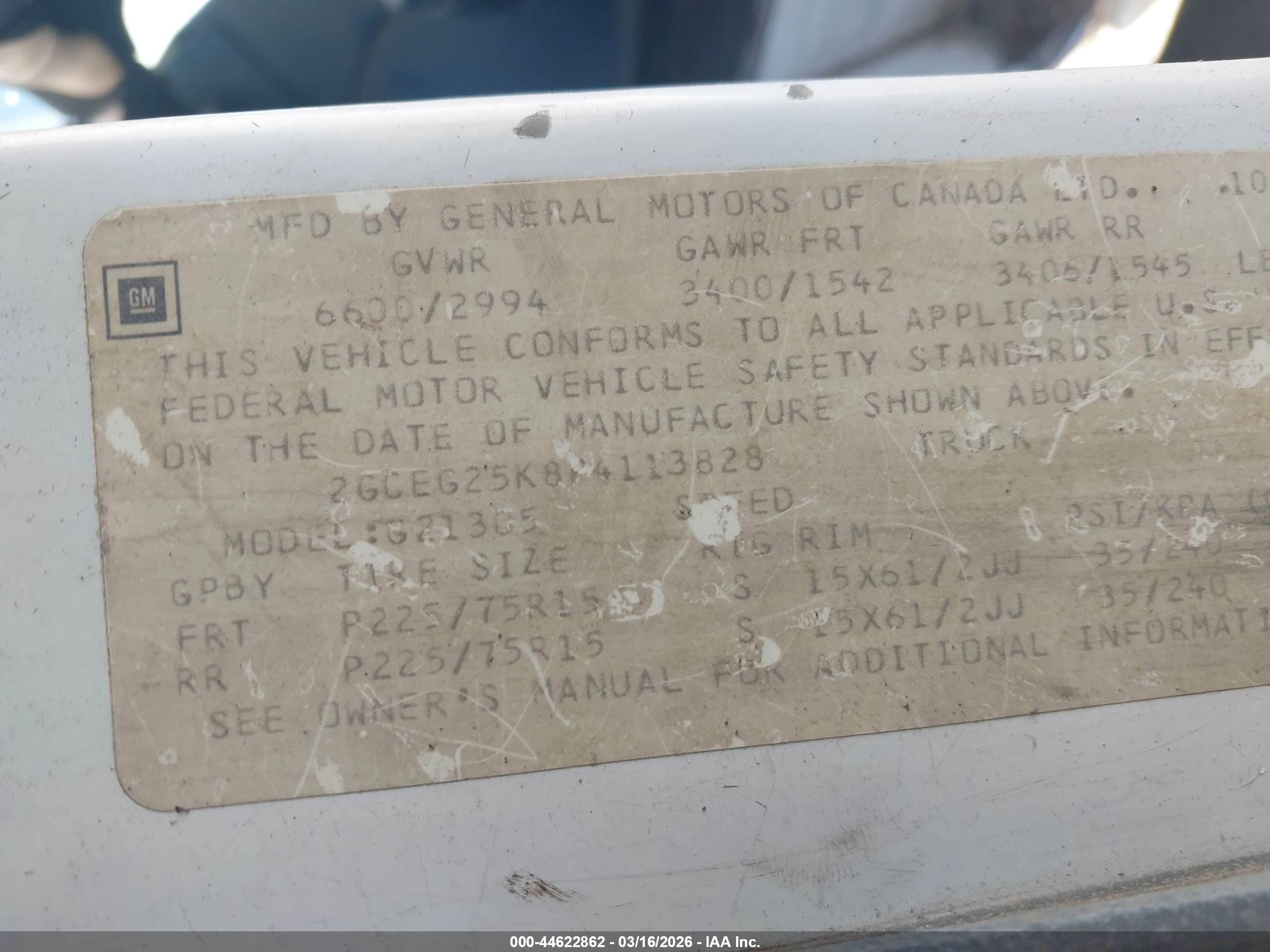 CHEVROLET G20 image 9