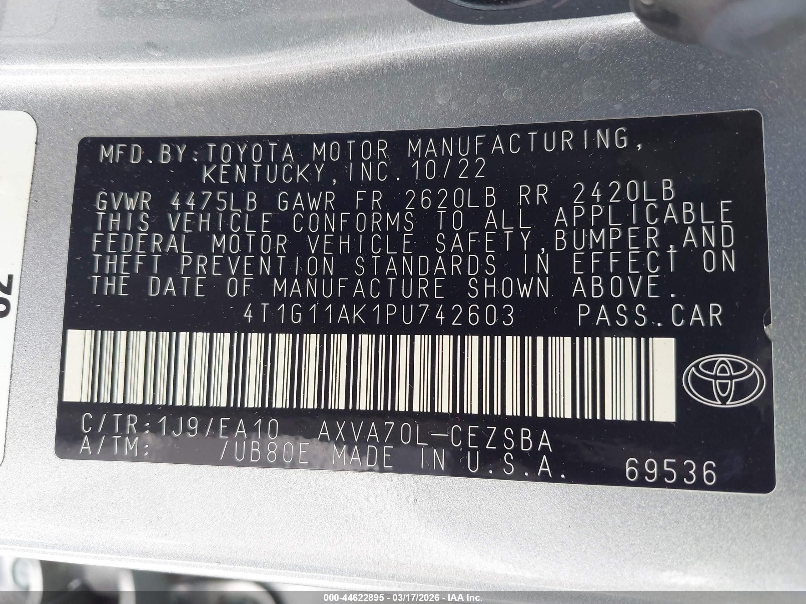TOYOTA CAMRY image 9