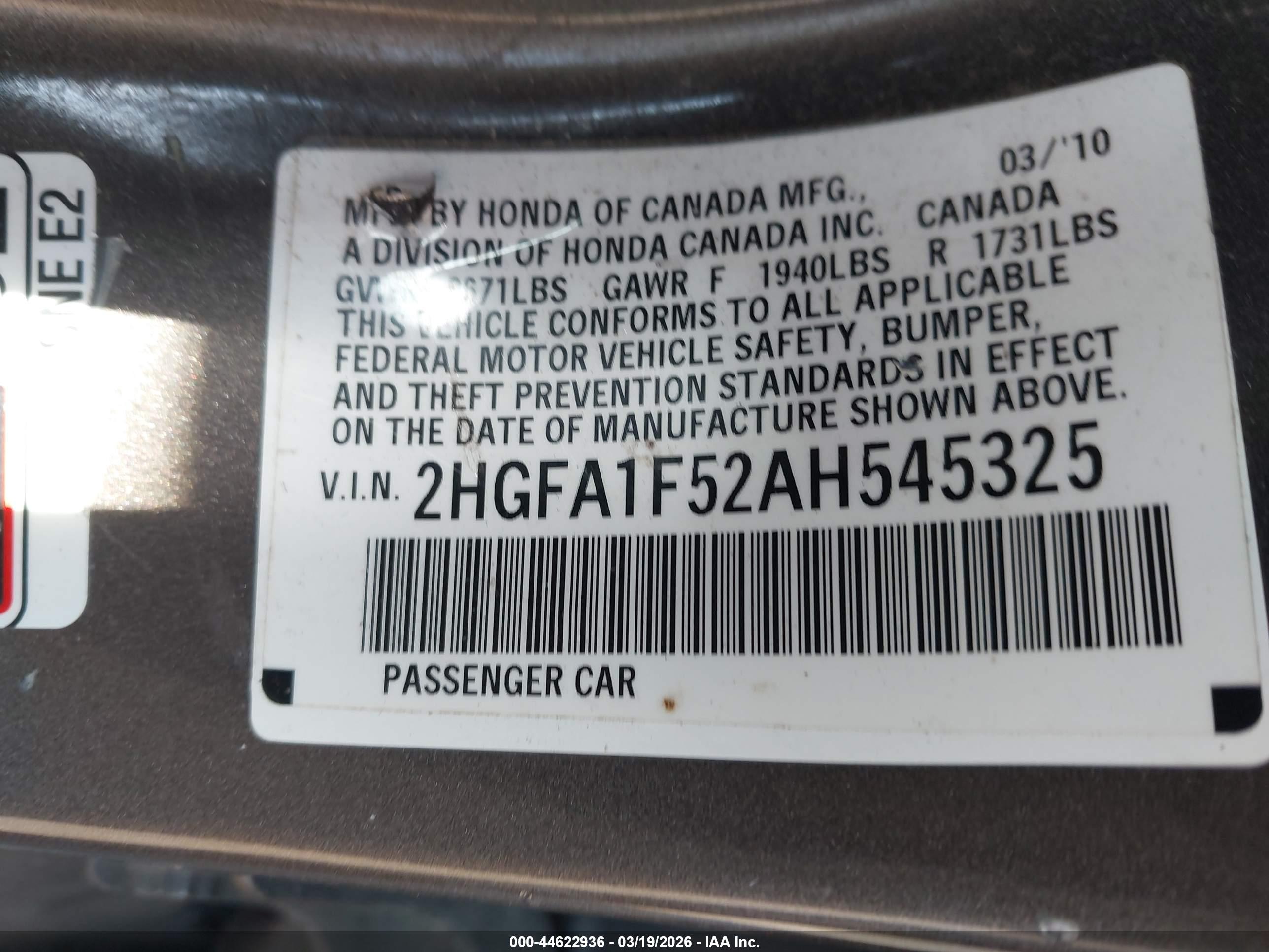 HONDA CIVIC image 9