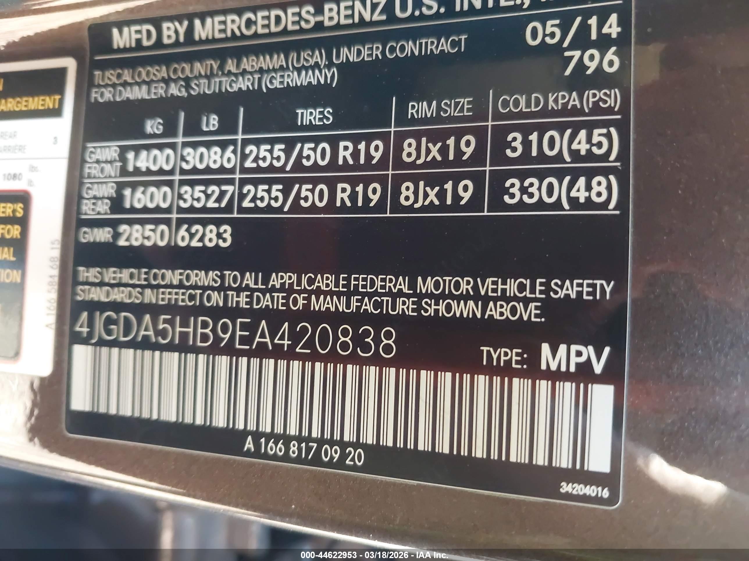 MERCEDES-BENZ ML image 9