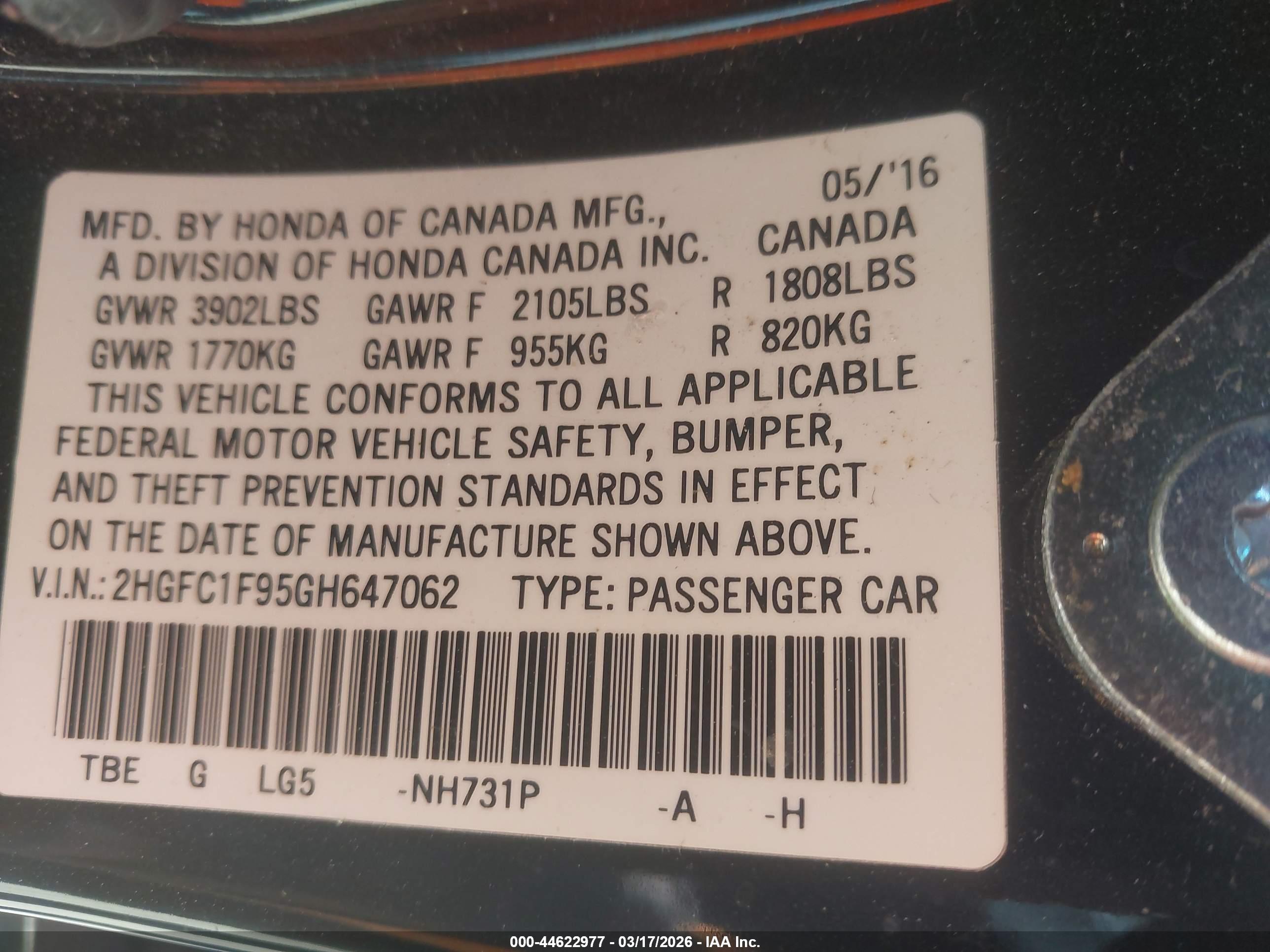 HONDA CIVIC image 9