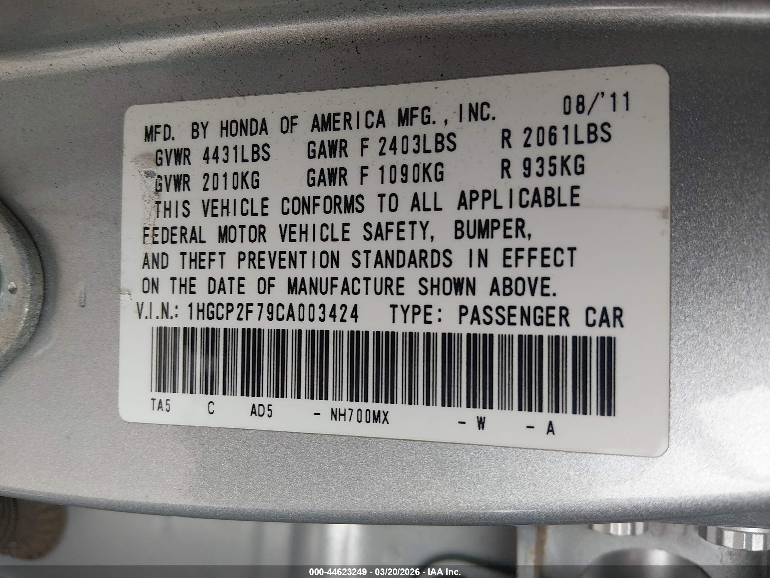 HONDA ACCORD image 9