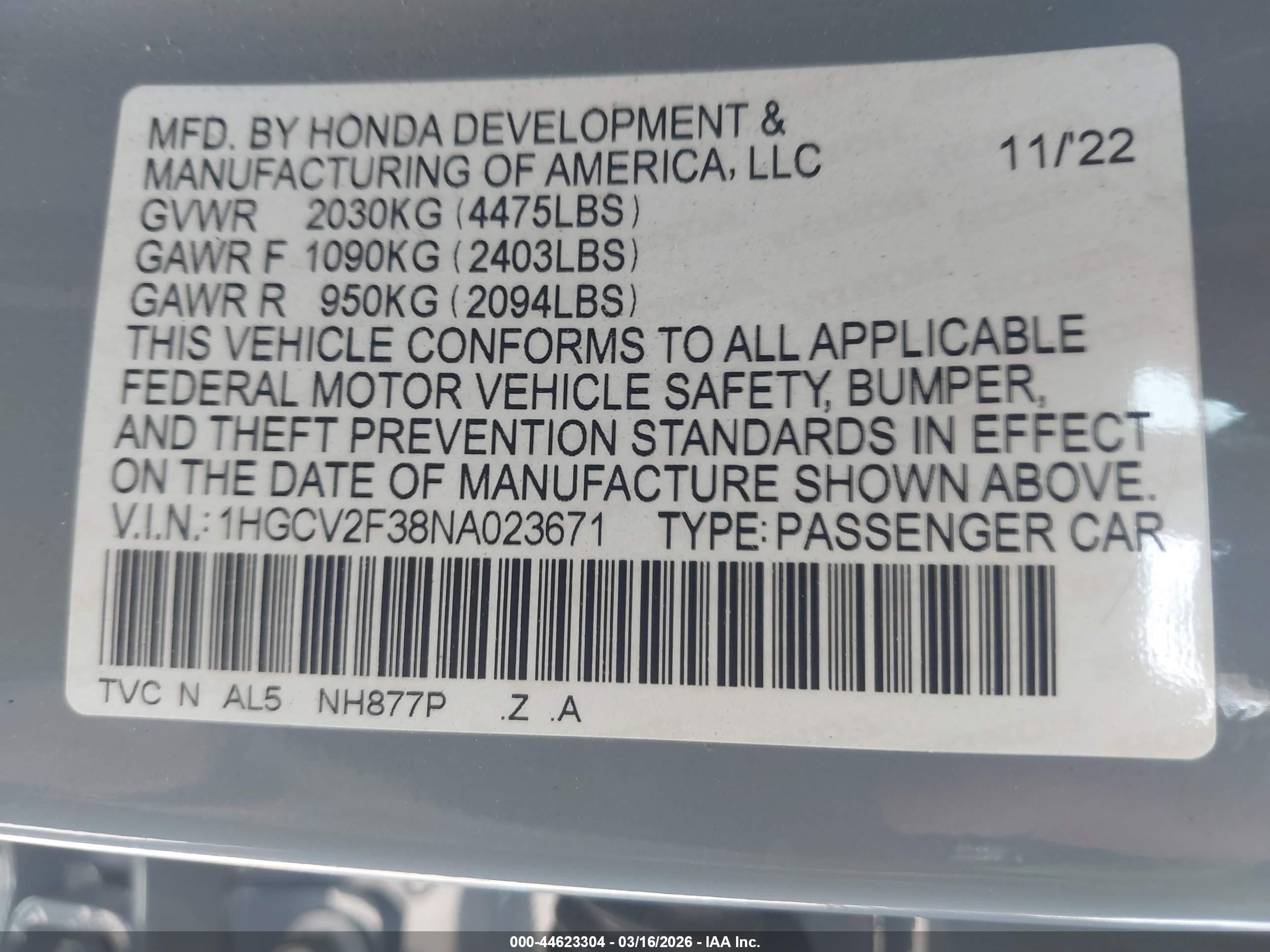 HONDA ACCORD image 9