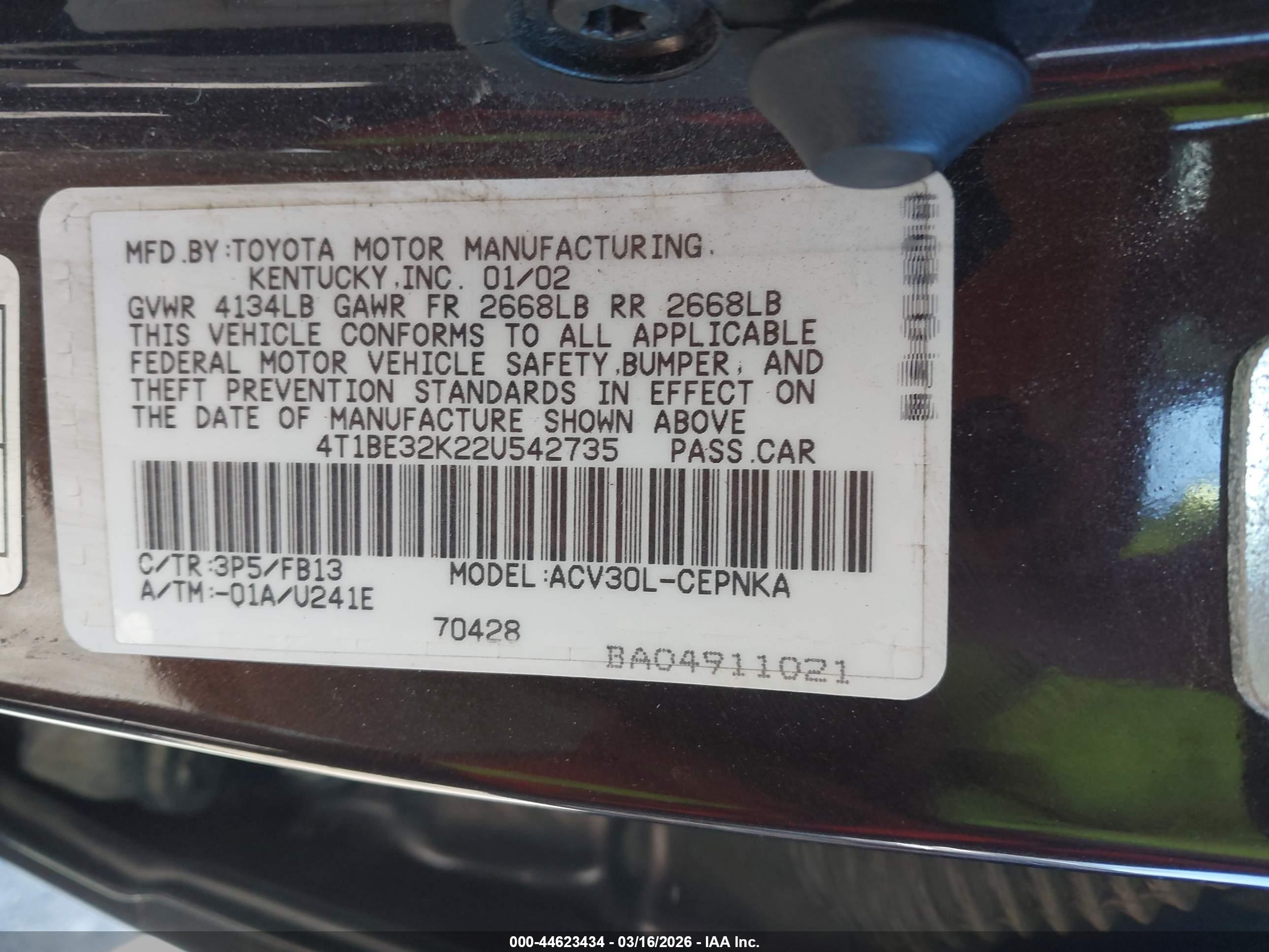 TOYOTA CAMRY image 9