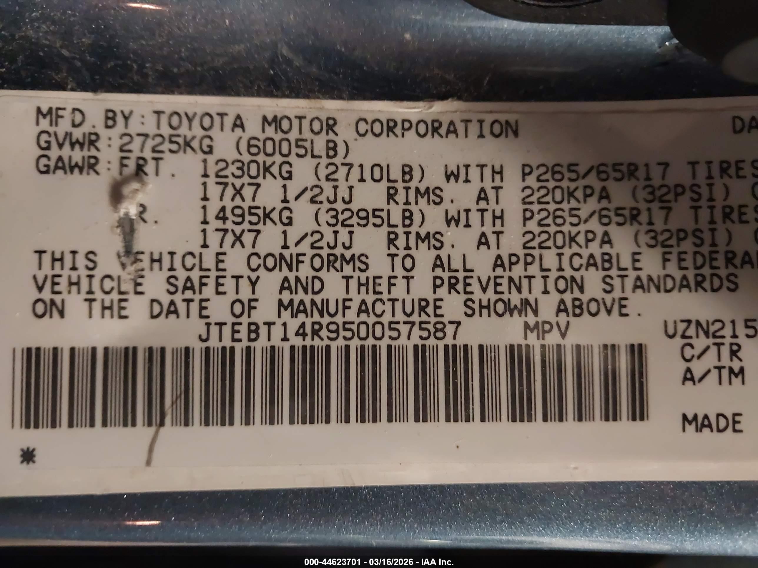 TOYOTA 4RUNNER image 9