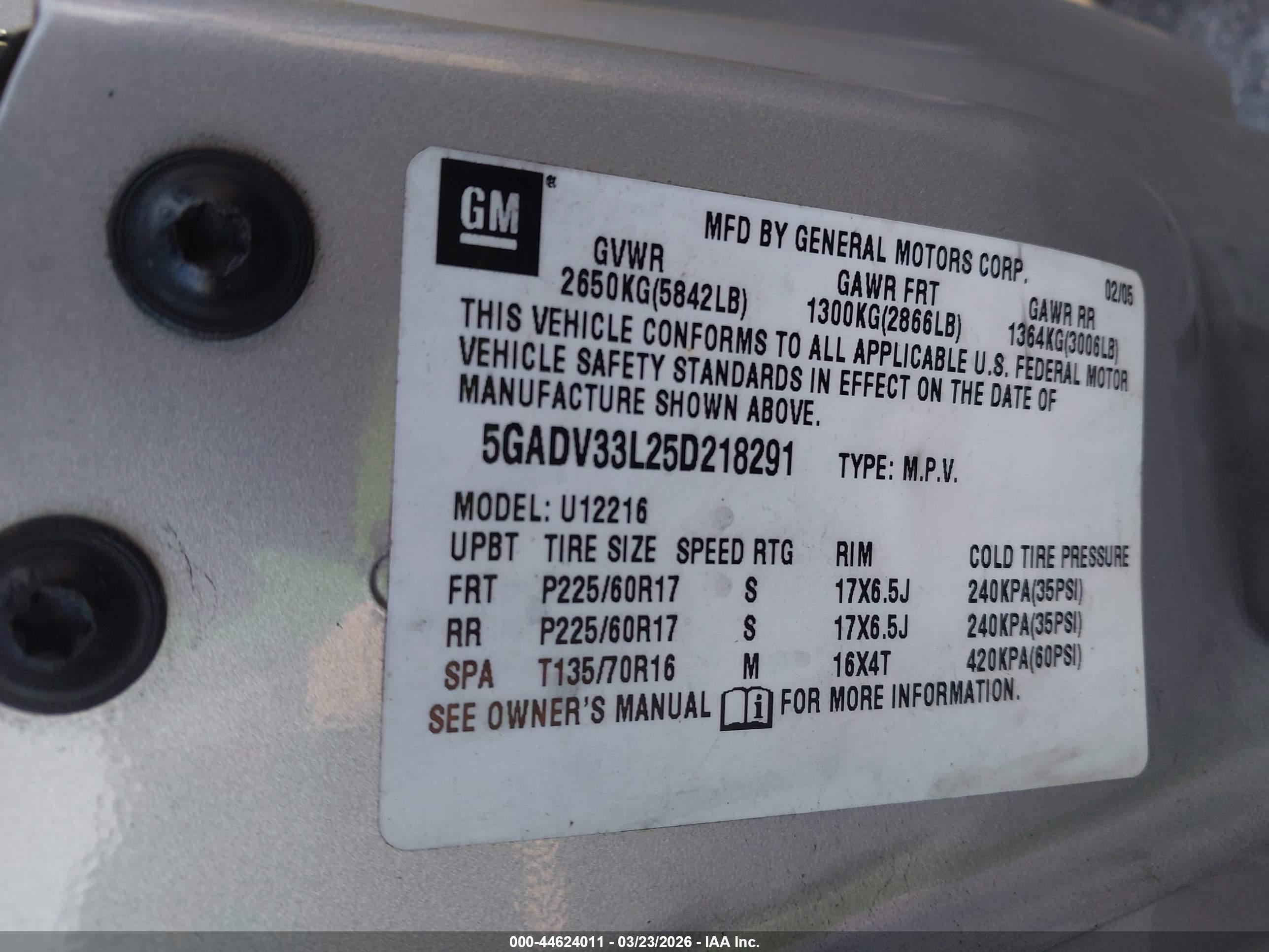 BUICK TERRAZA image 9