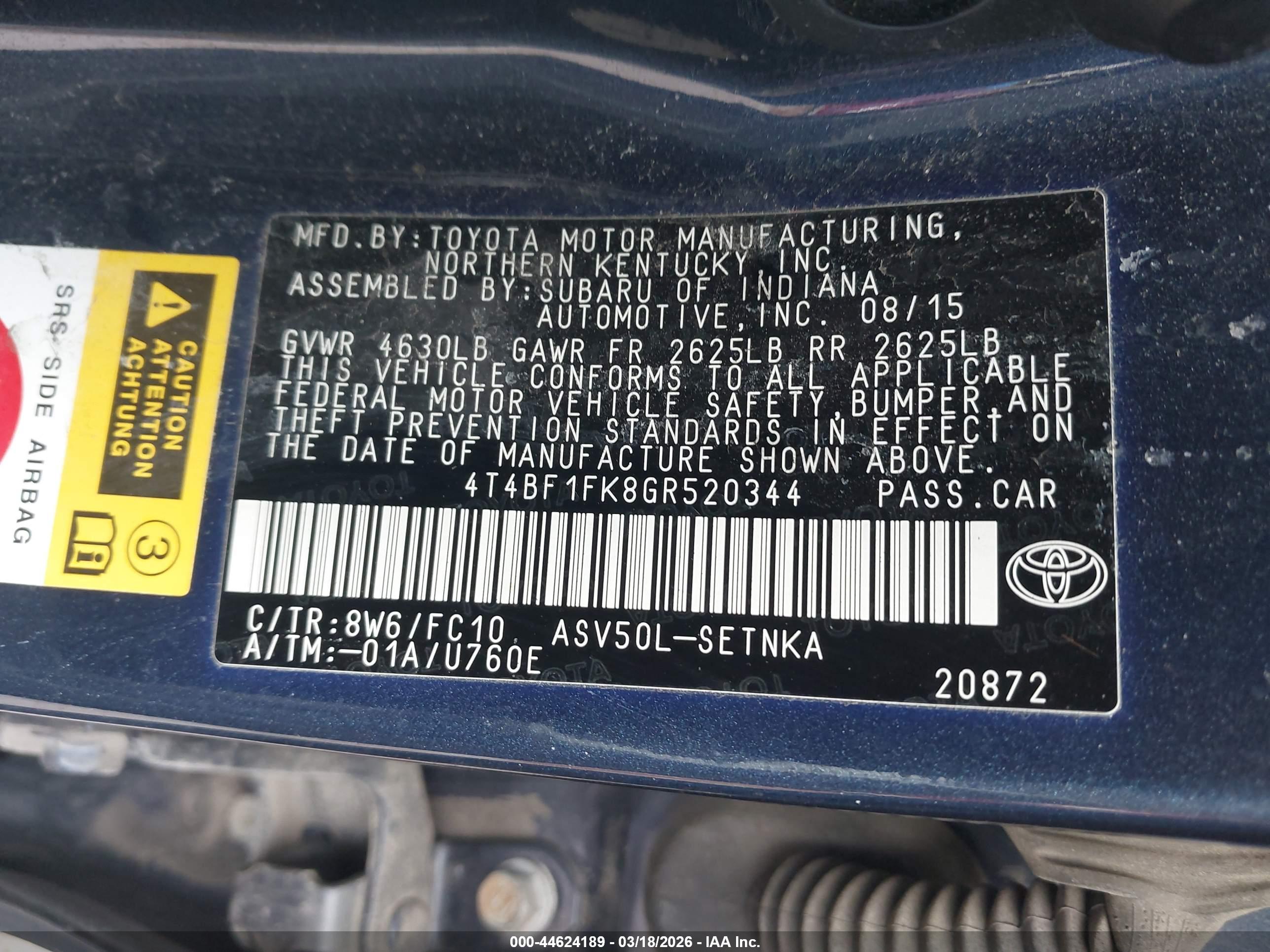 TOYOTA CAMRY image 9