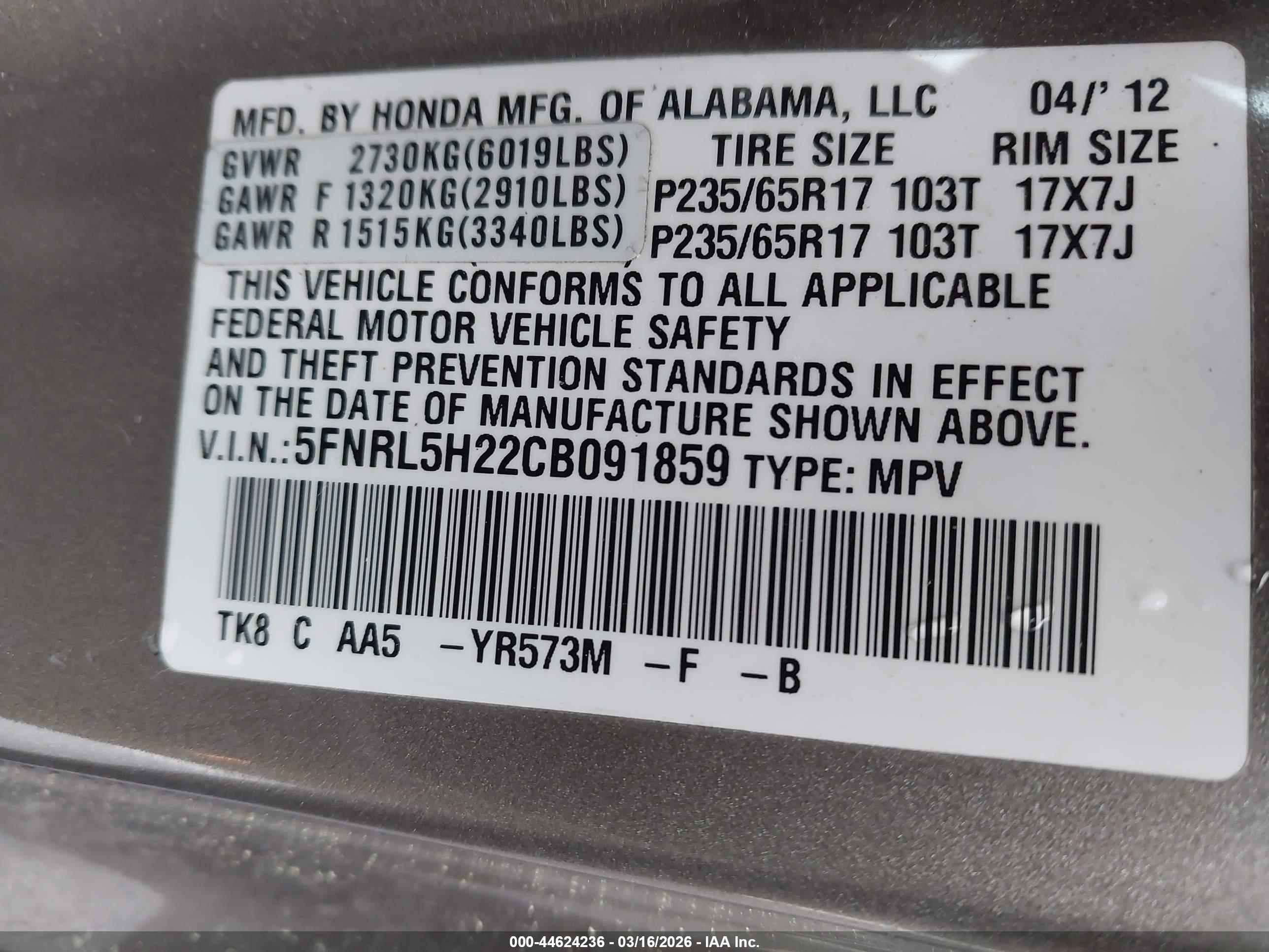 HONDA ODYSSEY image 9